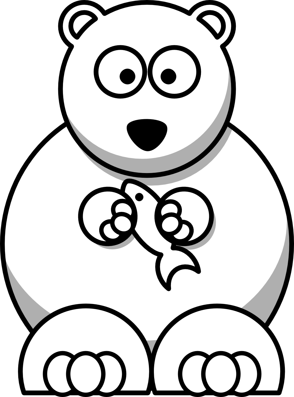 999x1349 cartoon polar bear coloring pages
