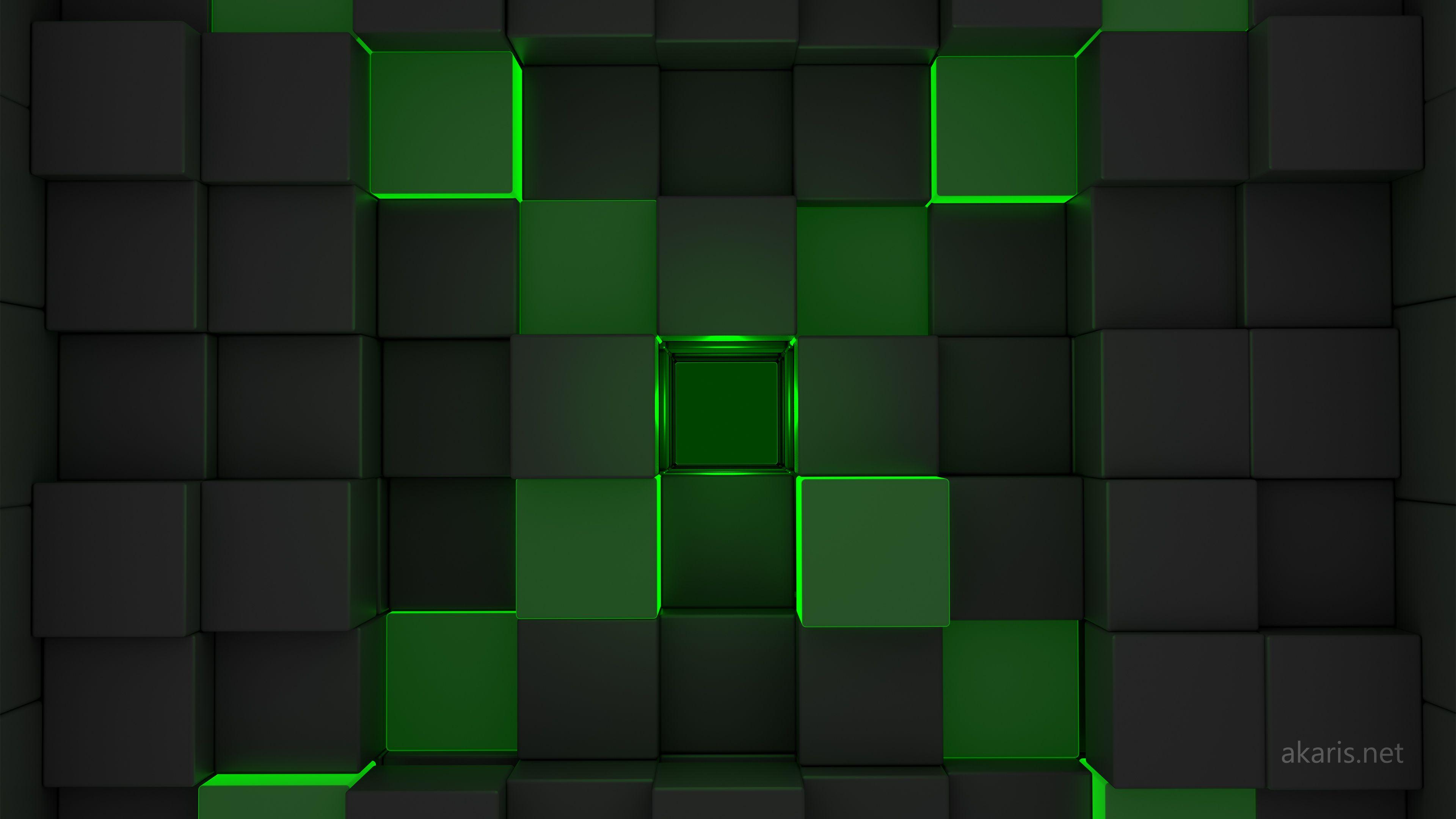 Green Cubes Wallpapers - Top Free Green Cubes Backgrounds - WallpaperAccess