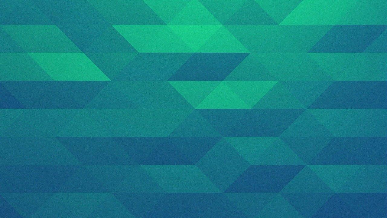 1280x720 Wallpaper polygon, 4k, 5k wallpaper, triangles, green, OS