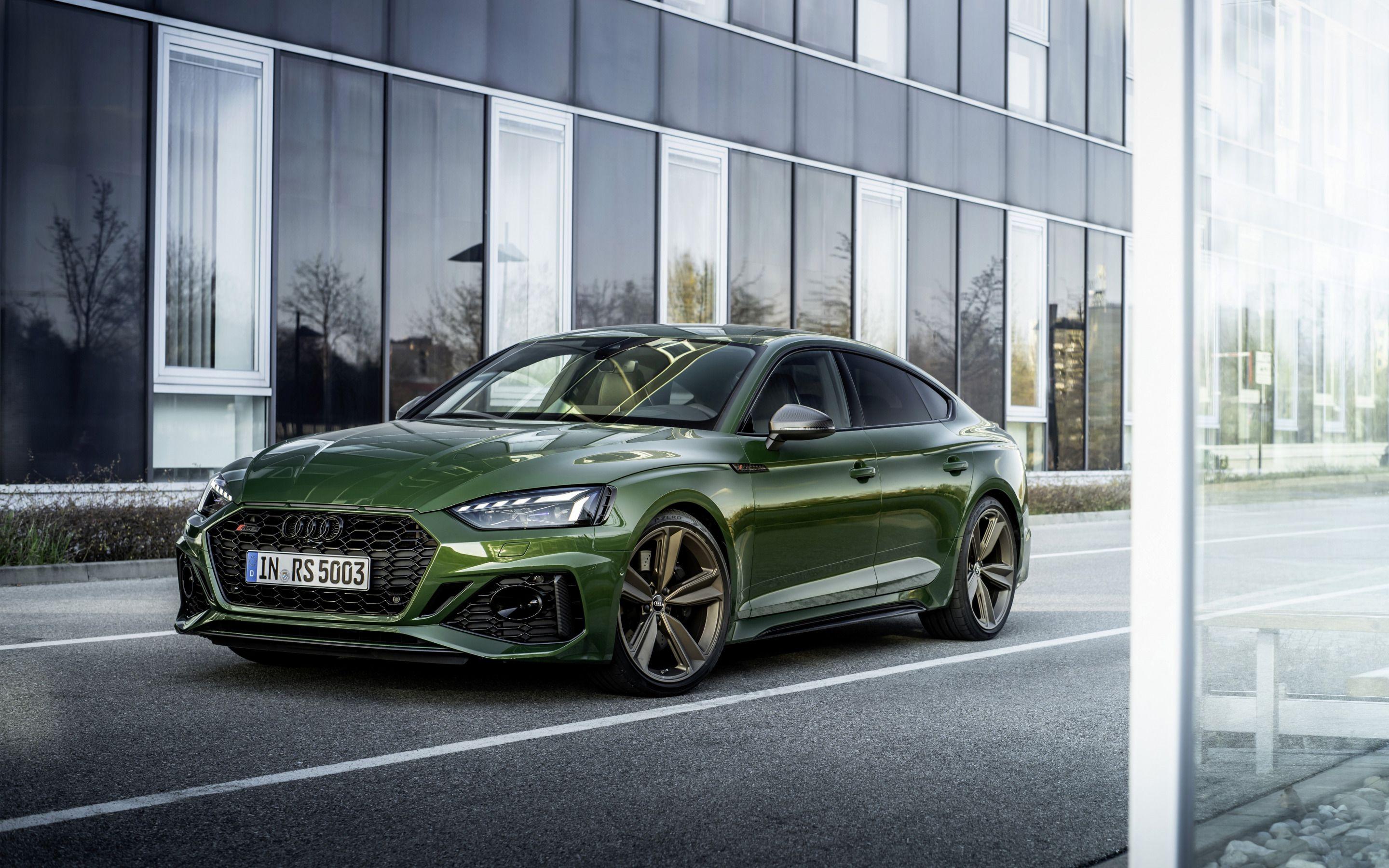 2880x1800 Download wallpaper Audi RS5 Sportback, front view, exterior, new green RS5 Sportback, german cars, Audi for desktop with resolution 2880x1800. High Quality HD picture wallpaper