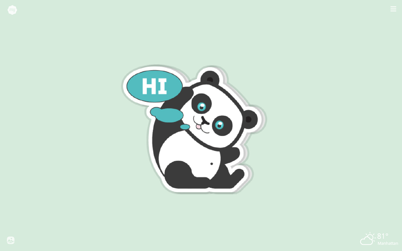 1280x800 My Panda Emojis HD Wallpaper New Tab Theme