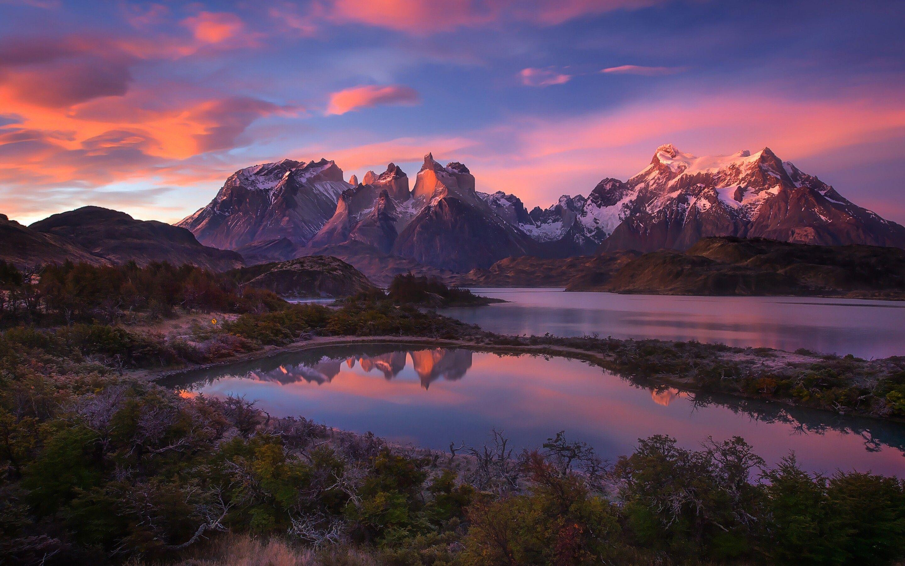 2880x1800 South America Patagonia Andes Mountains Lake Macbook Pro Retina HD 4k Wallpaper, Image, Background, Photo and Picture