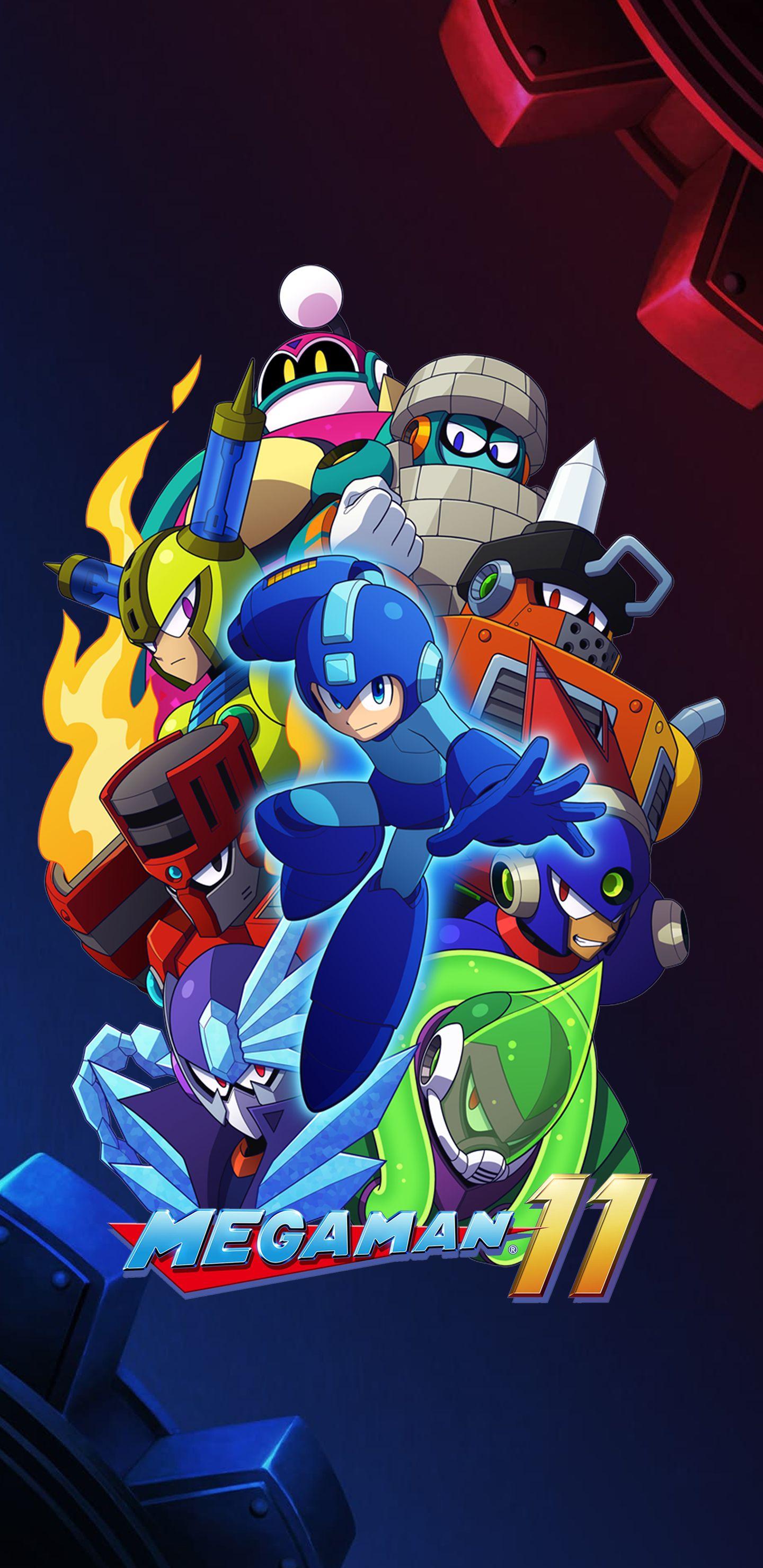 1440x2960 Mega Man 11 Robot Masters