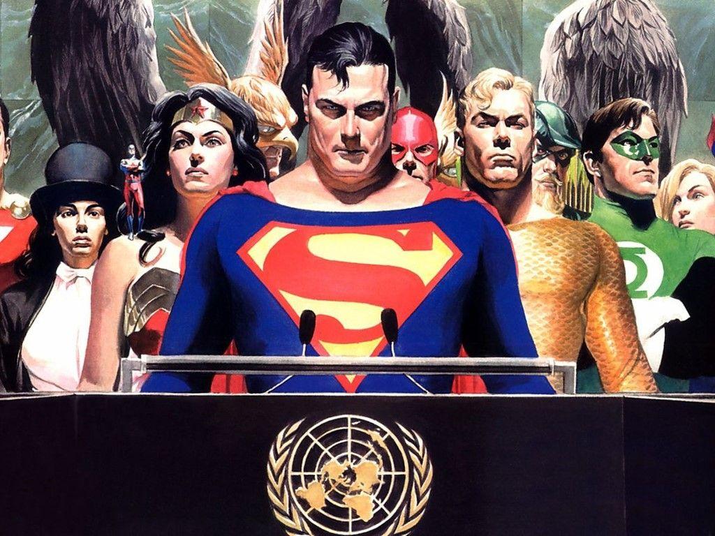 1024x768 My Free Wallpaper Wallpaper : Alex Ross. Alex ross, Justice league superheroes, Justice league