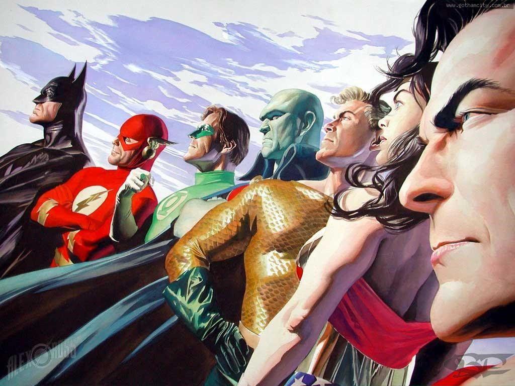 1024x768 JLA Alex Ross Comics Wallpaper