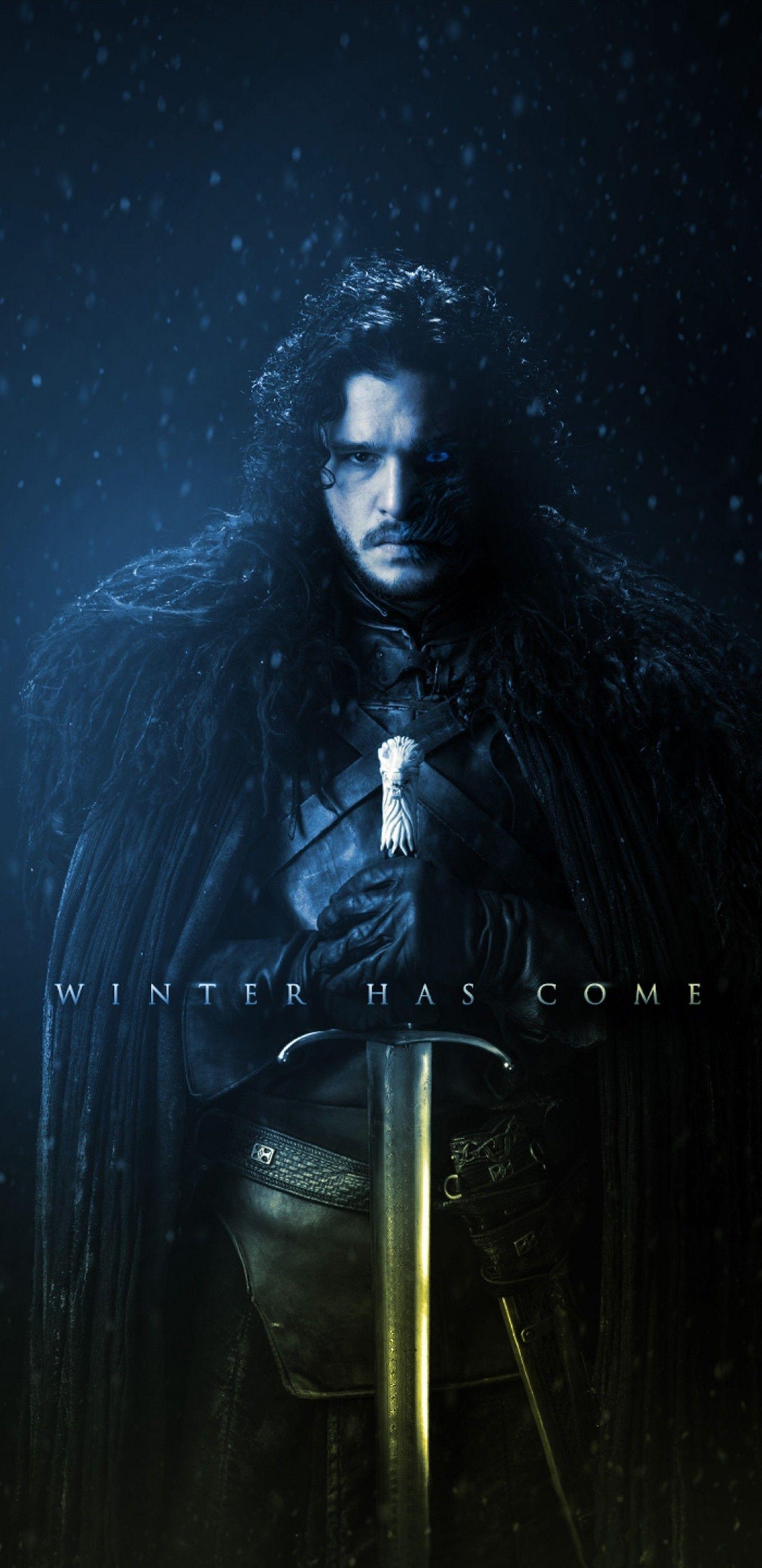 1440x2960 Download 1440x2960 Game Of Thrones Season Jon Snow, Sword, Winter Has Come Wallpaper for Samsung Galaxy S Note S S8+, Google Pixel 3 XL