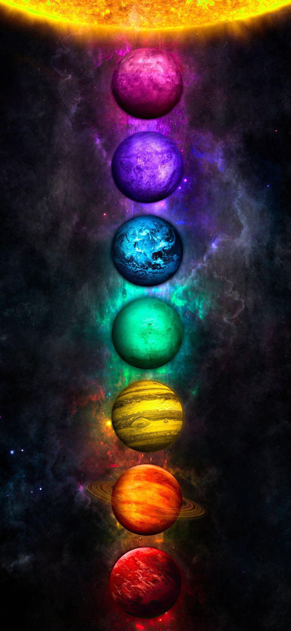 1125x2436 Planets Chakra 4k iPhone XS, iPhone iPhone X HD 4k Wallpaper, Image, Background, Photo and Picture