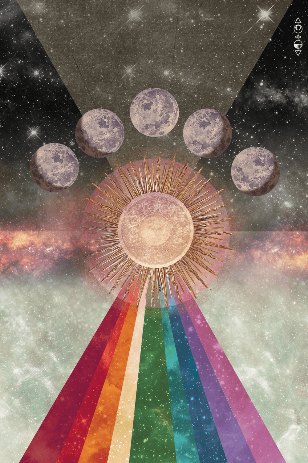 1000x1500 Fall Equinox Poster. Cosmic art, Hippie art, Moon art