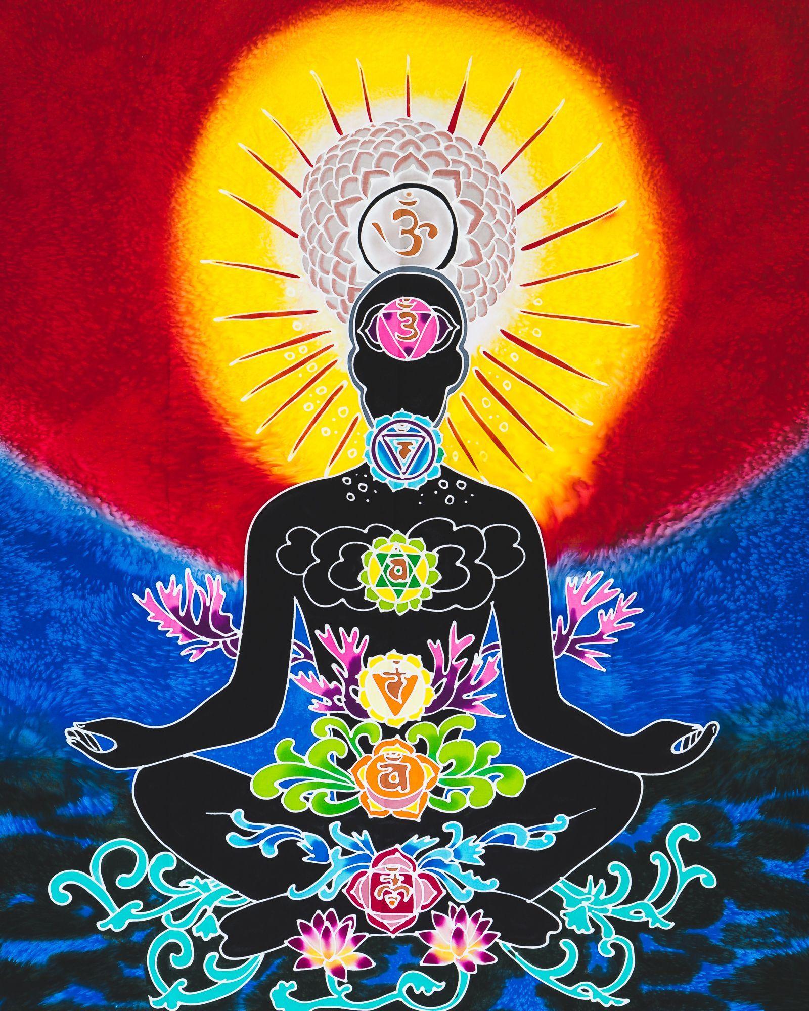 1600x2000 Explore your inner self. Art from a Balinese batik painting in Ubud, Bali #bali #art #painting #y. Meditation art spirituality, Chakra art, Chakra meditation art