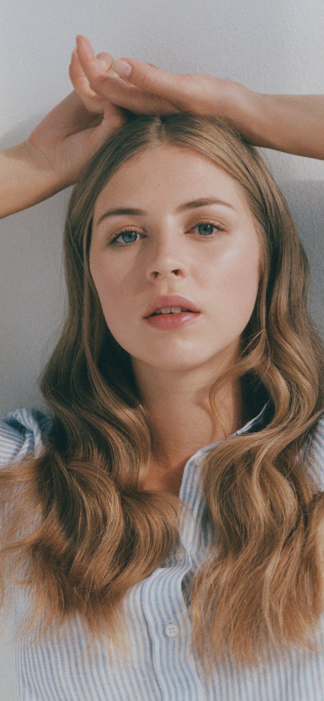 1125x2436 Download 1125x2436 wallpaper celebrity, model, hermione corfield, white shirt, iphone x 1125x2436 HD image, background, 18106