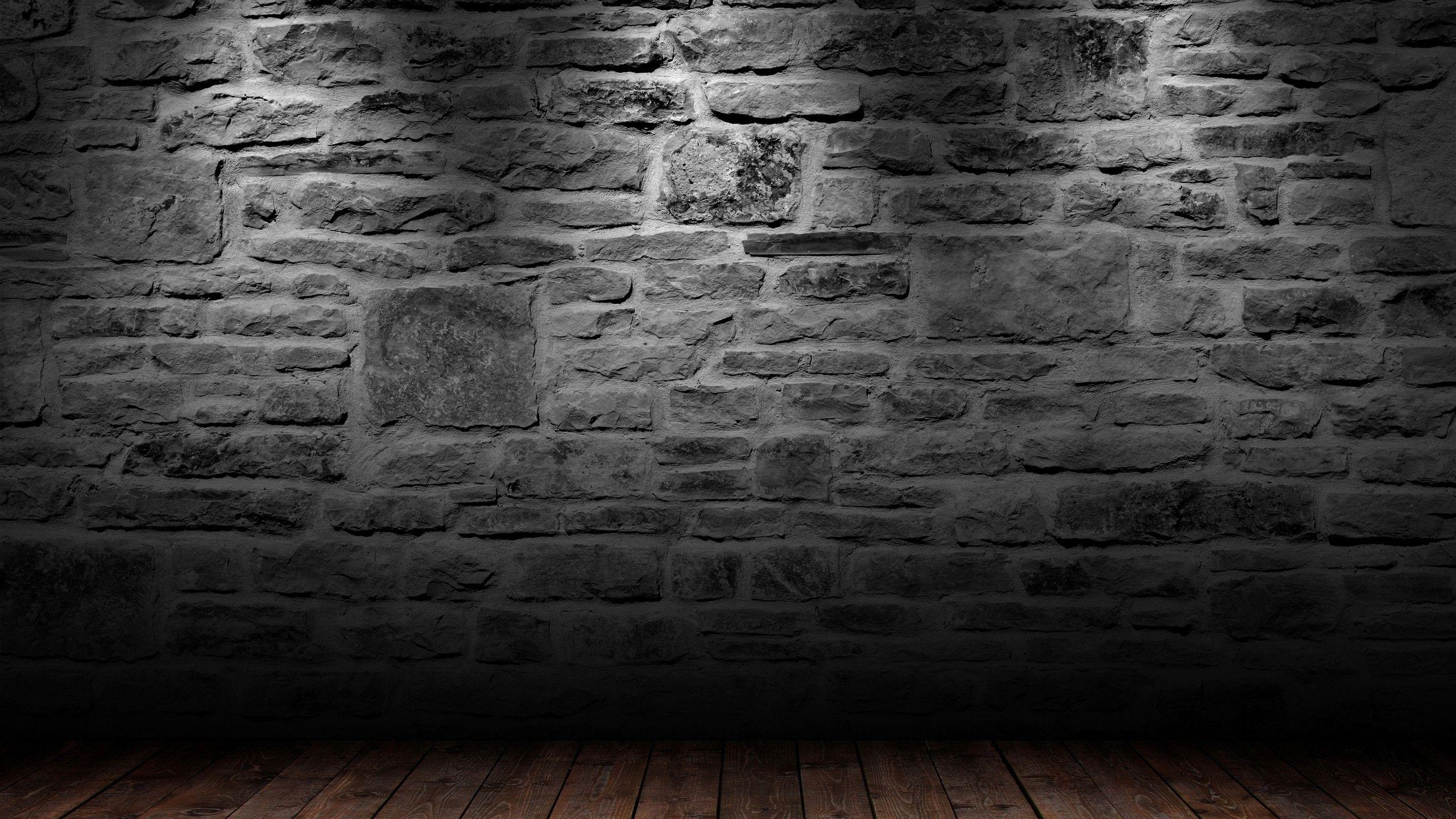2560x1440 Desktop Wallpaper Bricks Wall, Wooden Floor, HD Image, Picture, Background, Shfmya