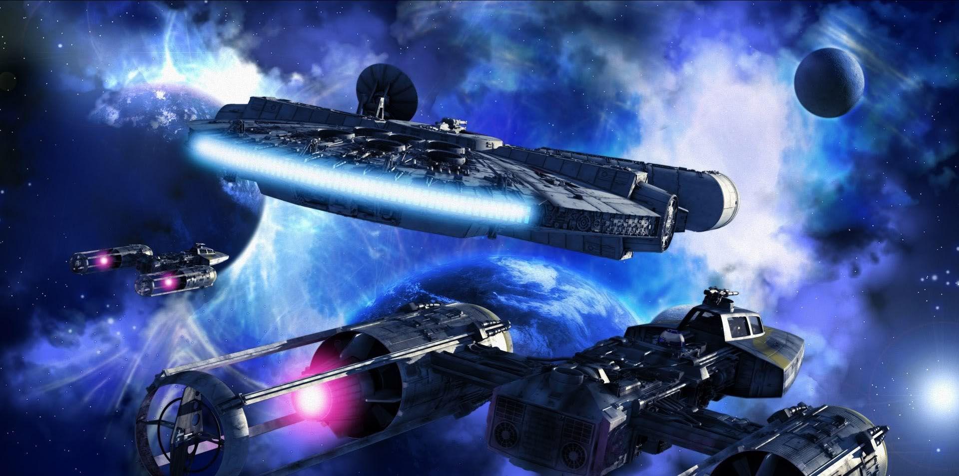 1920x953 Millenium Falcon About To Go Into Hyperspace Wars Wallpaper