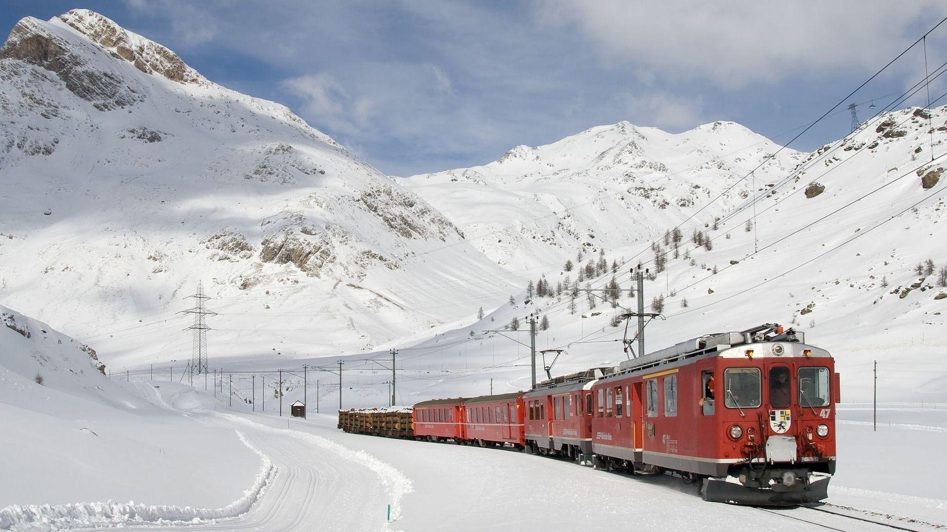 1920x1080 Switzerland Train Wallpaper:1920x1080