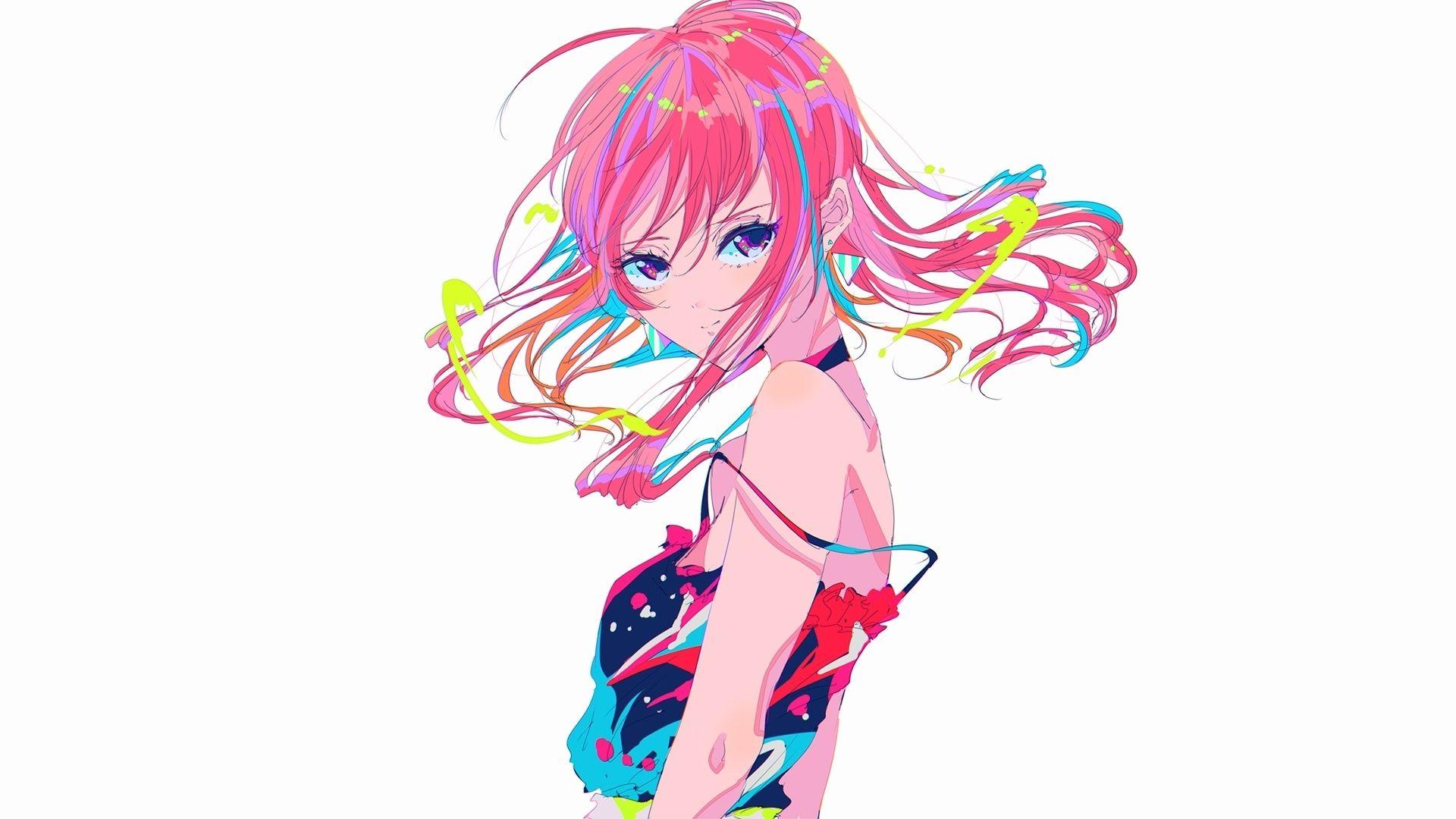 Colorful Anime Girl Wallpapers Top Free Colorful Anime Girl