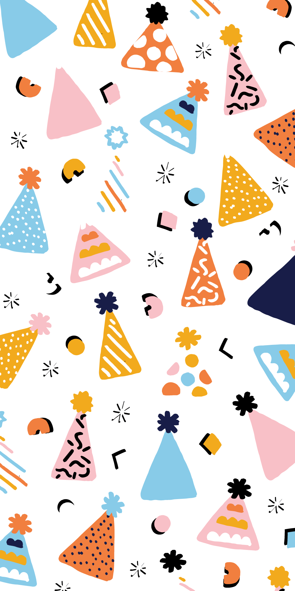 1000x2000 Get your #party on with those party #hats! #Casetify #iPhone #Art #Design #Illustration #Festive. iPhone wallpaper, Office gadgets, iPhone
