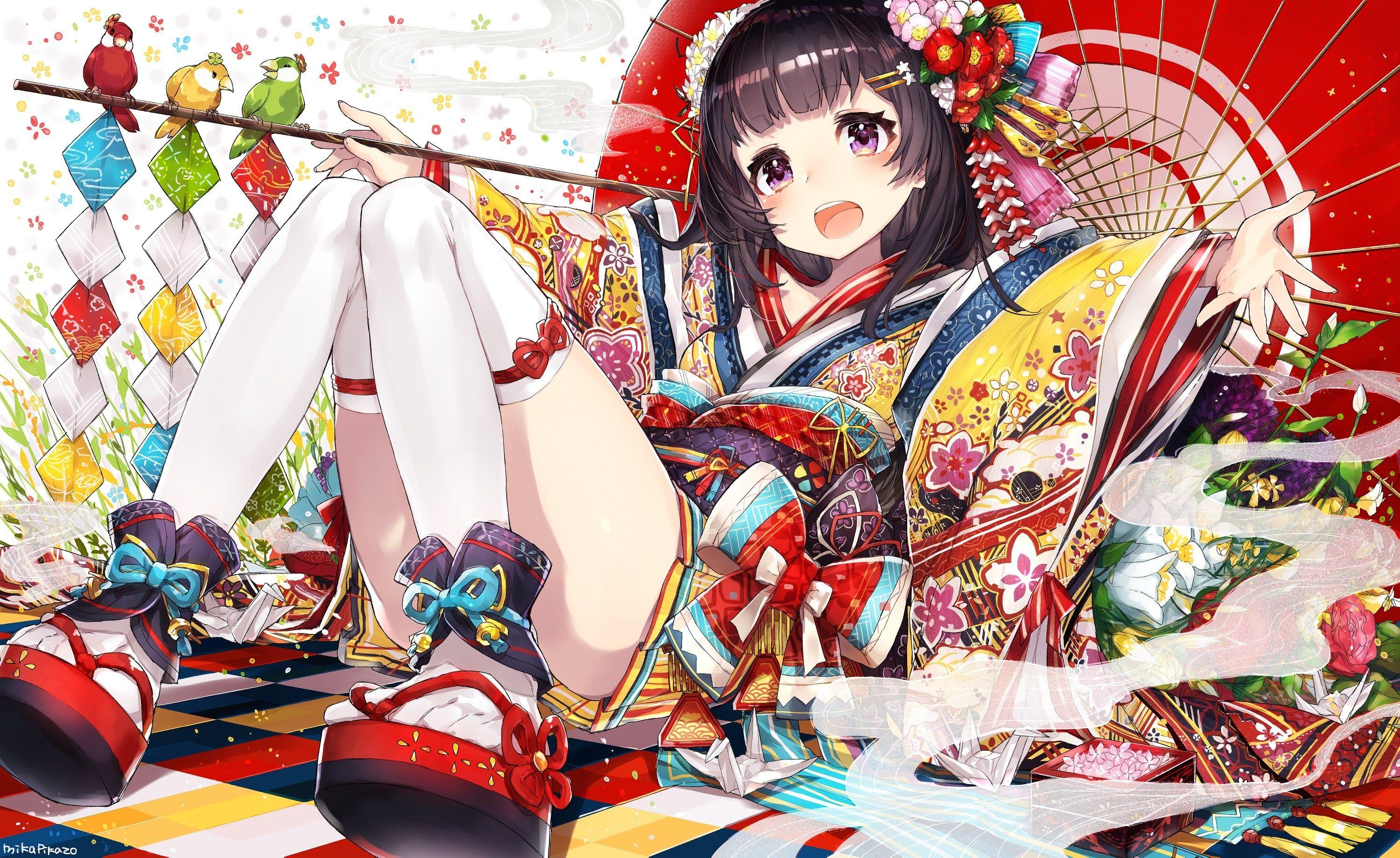 3000x1838 Cute Colorful Anime Wallpaper .