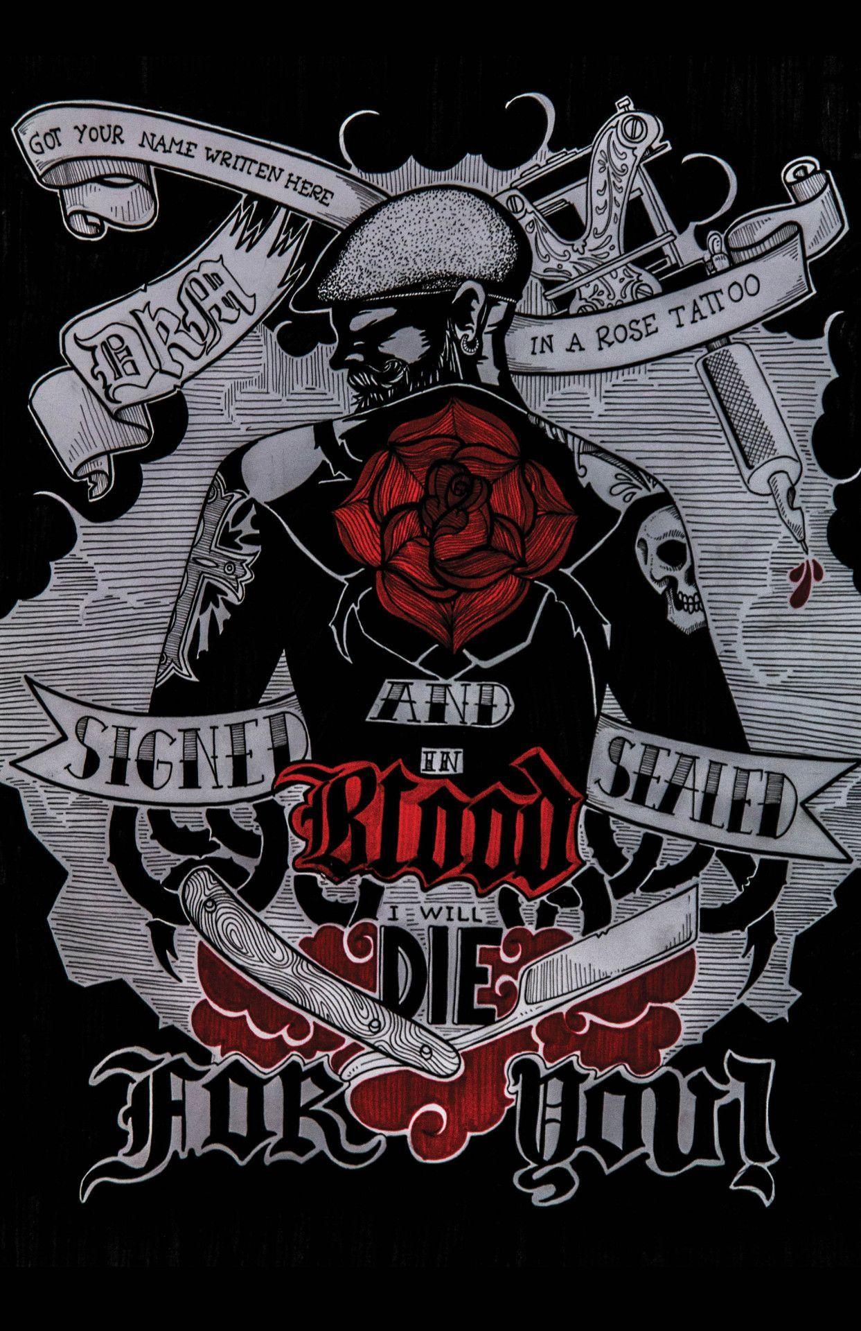 1243x1920 Wallpaper Dropkick Murphys Rose Tattoo