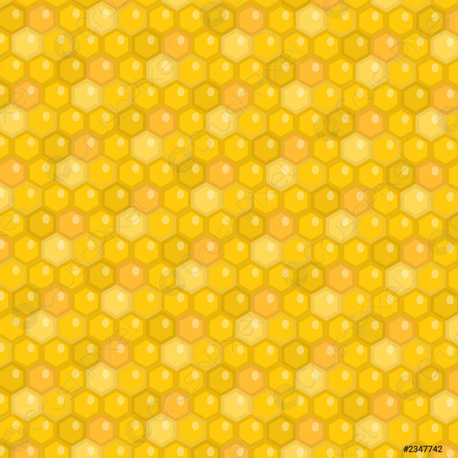 1500x1500 Honeycomb background Honey texture, wallpaper Vector illustration vector 2347742