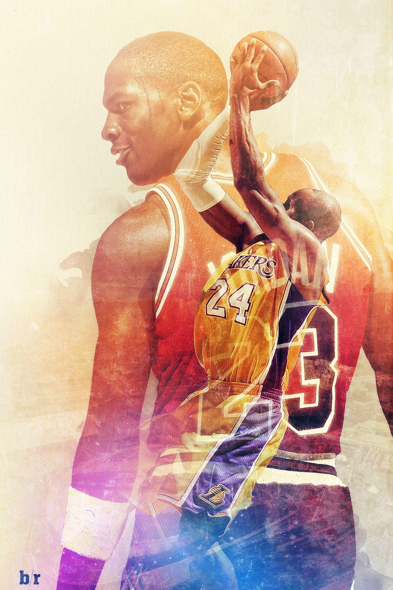 1280x1920 LeBron James and Michael Jordan Wallpaper .