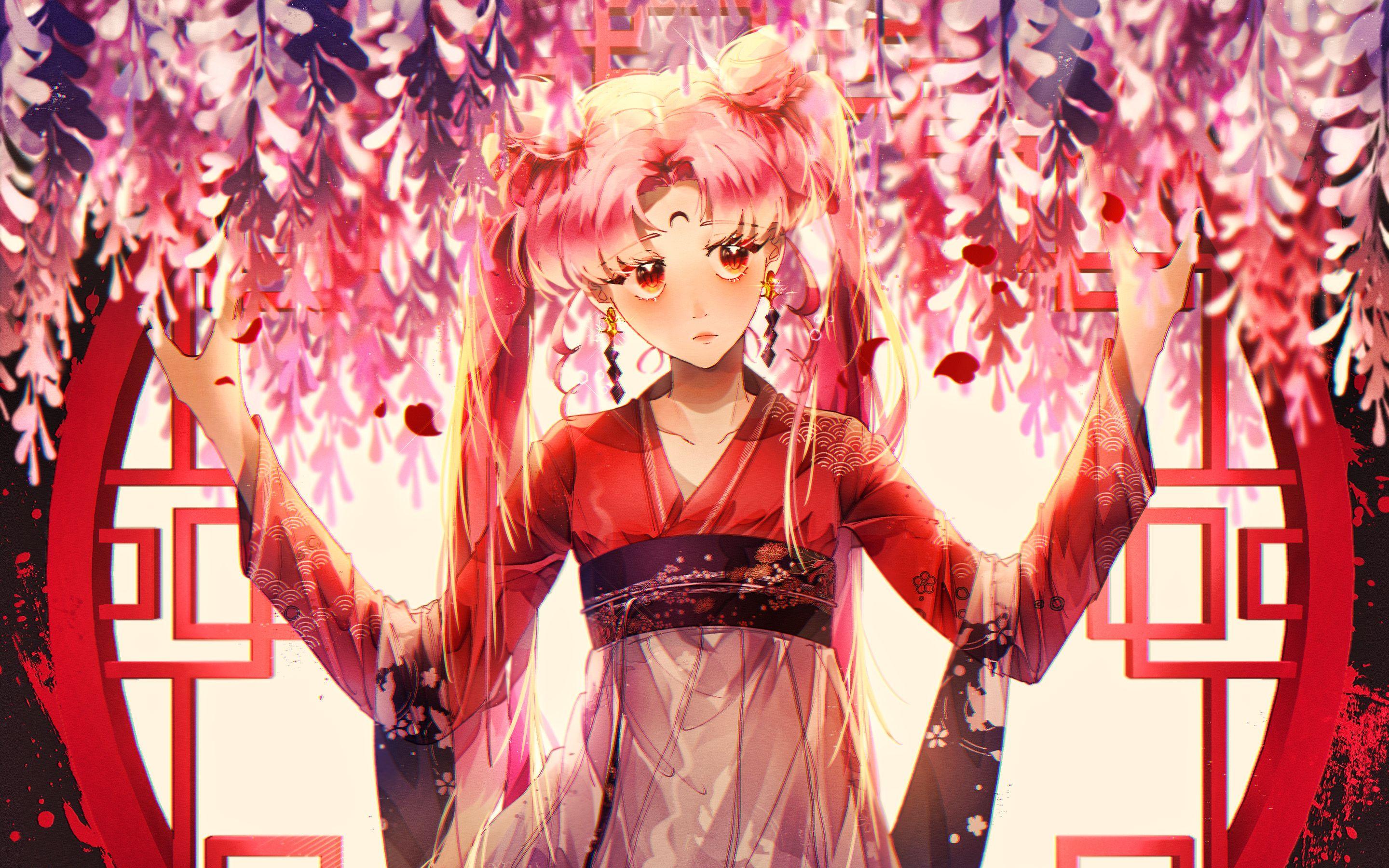 2880x1800 Download wallpaper Chibiusa, manga, Sailor Moon, Black Lady, artwork, Bishoujo Senshi for desktop with resolution 2880x1800. High Quality HD picture wallpaper