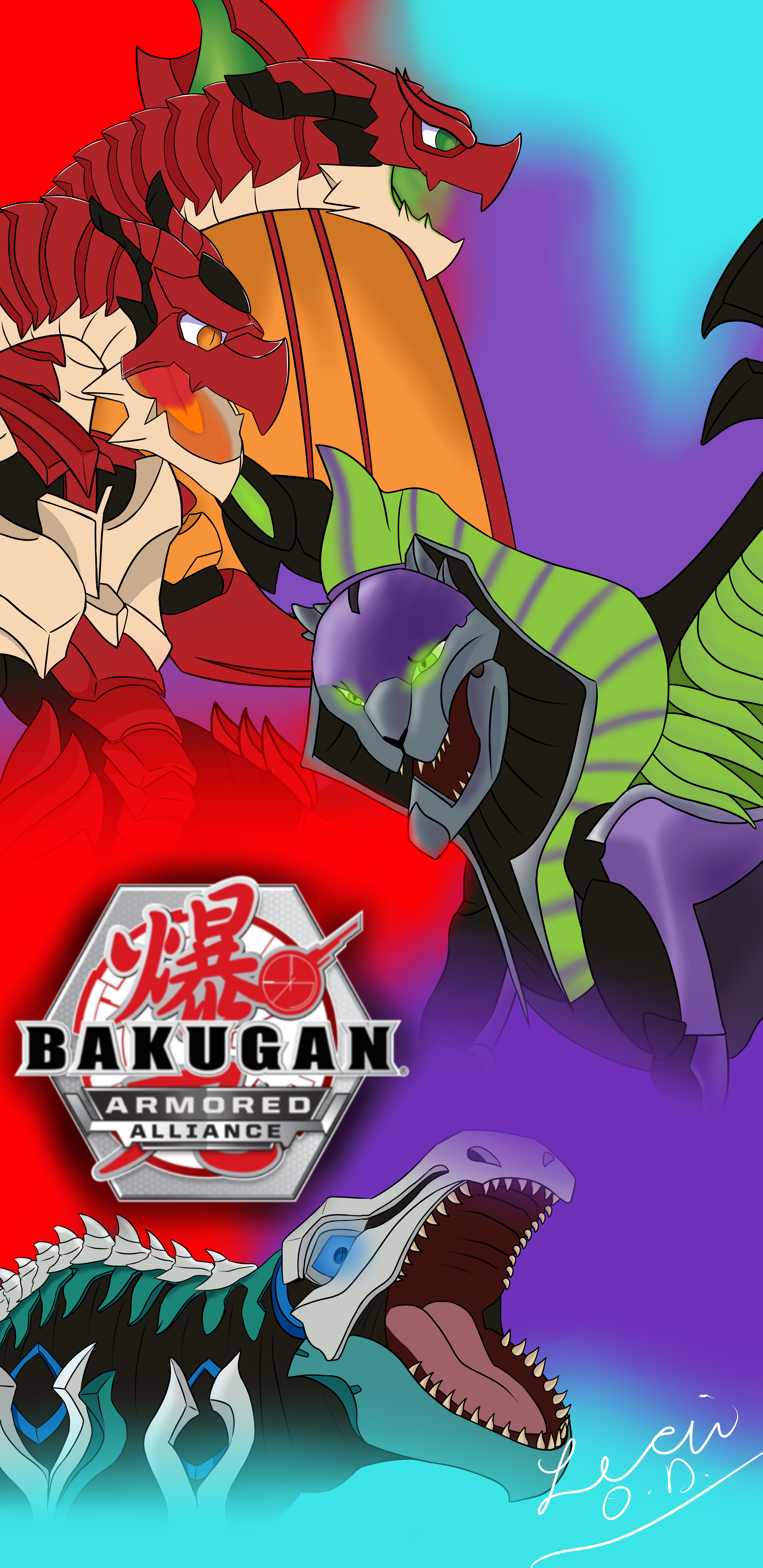4039x8303 Bakugan Armored Alliance wallpaper (finished!)