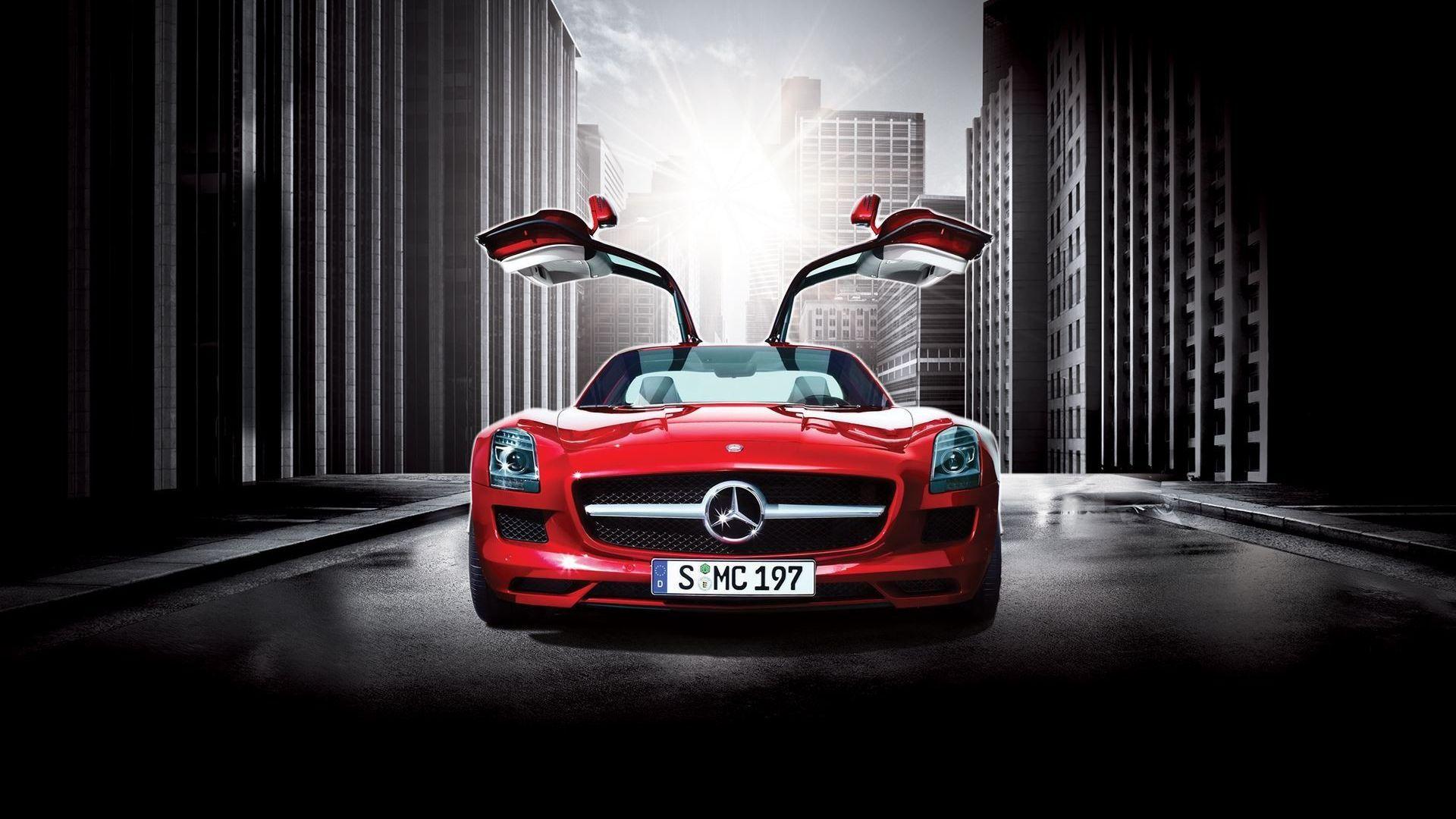 1920x1080 Street View Mercedes Benz Sls Amg Wallpaper Free Photo