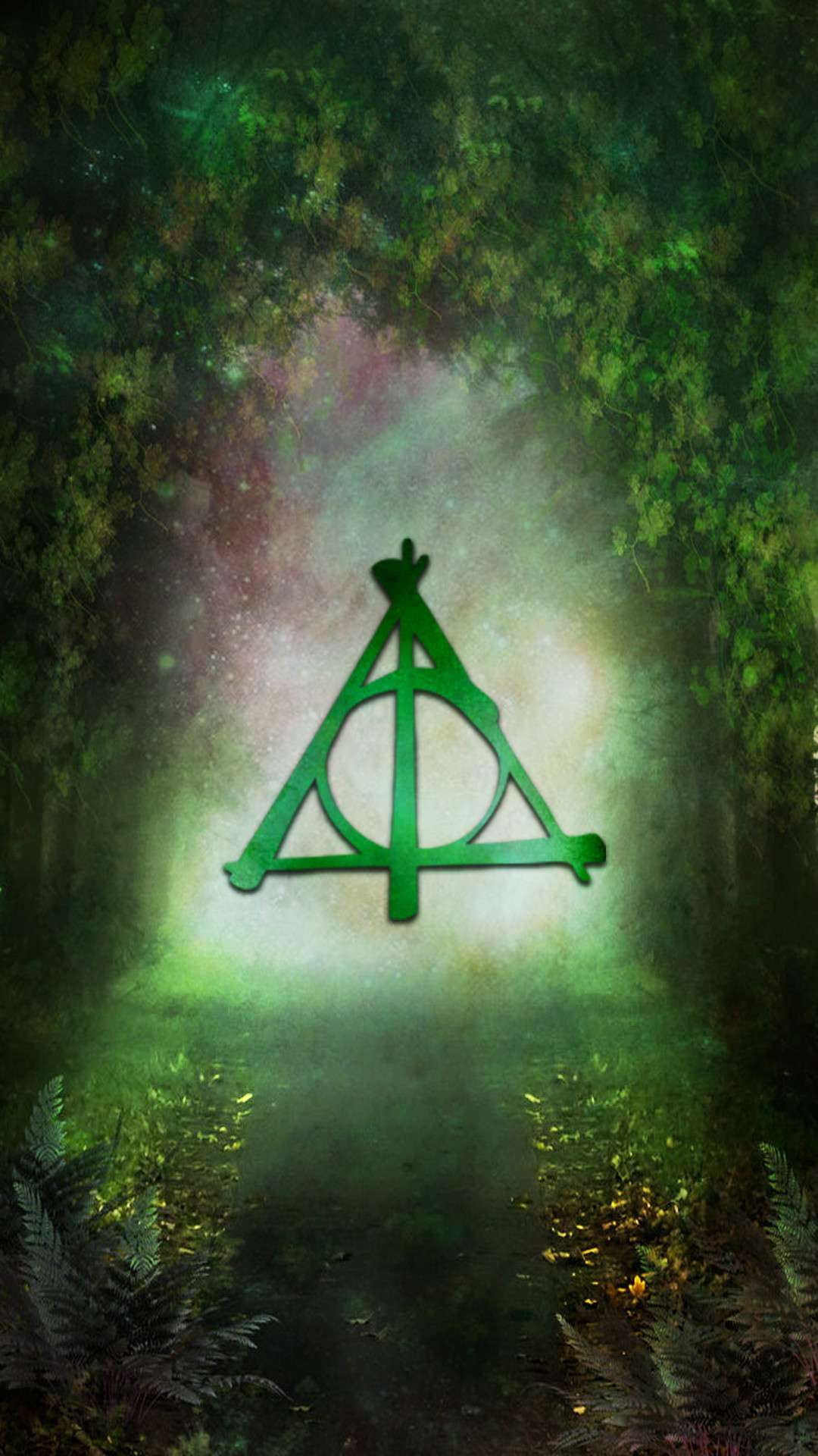 1080x1920 Wallpaper Galaxy Harry Potter Symbols