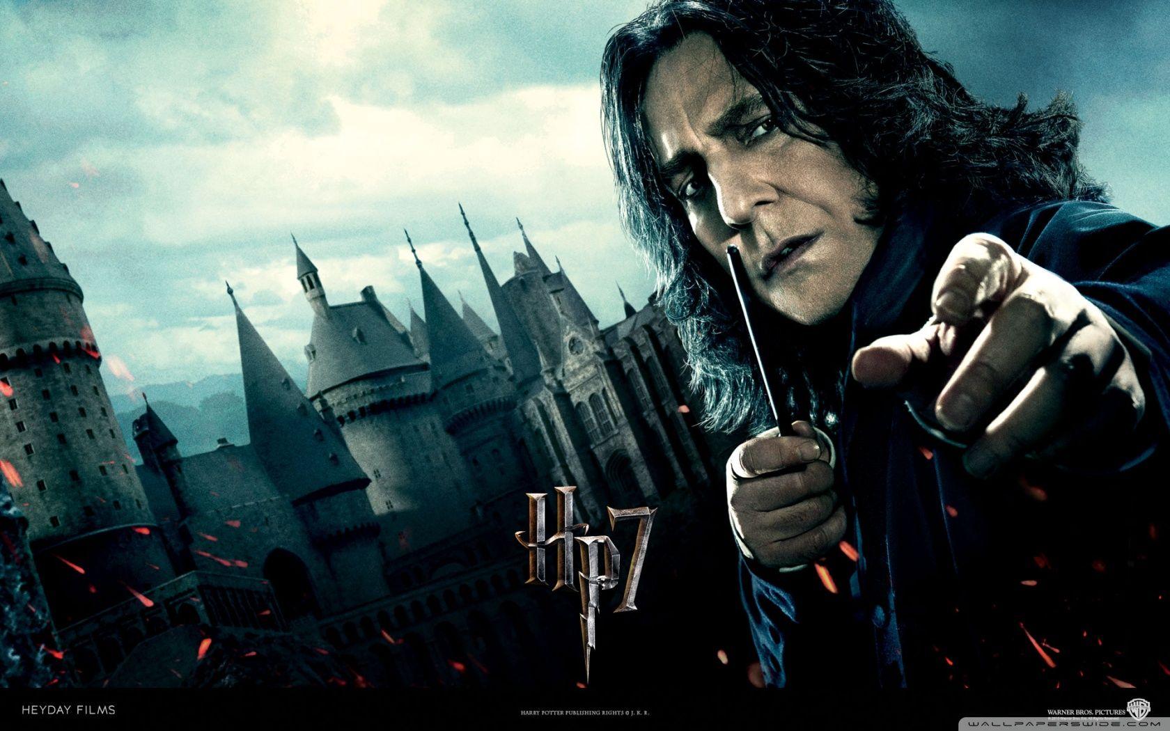 1680x1050 Harry Potter And The Deathly Hallows Professor Severus Snape Wallpaper