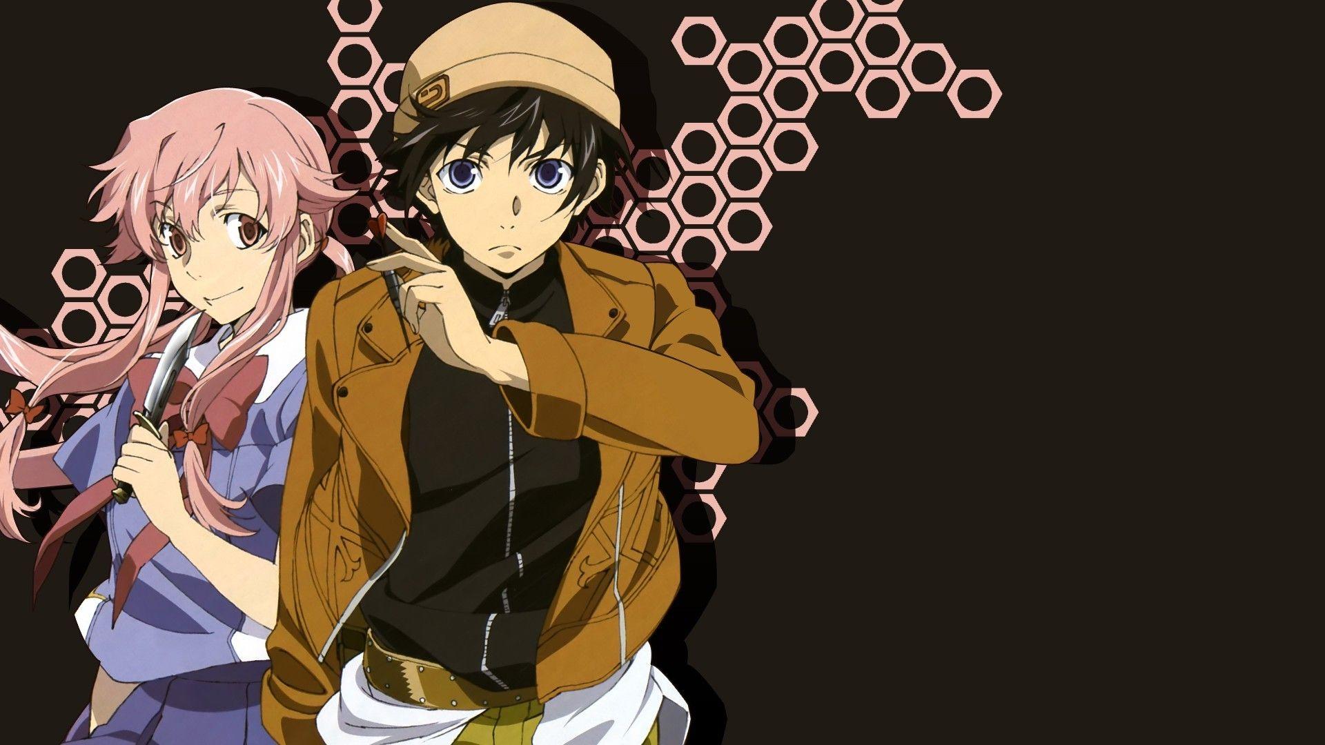 1920x1080 Gasai Yuno, Yukiteru Amano, Mirai Nikki Wallpaper HD / Desktop and Mobile Background