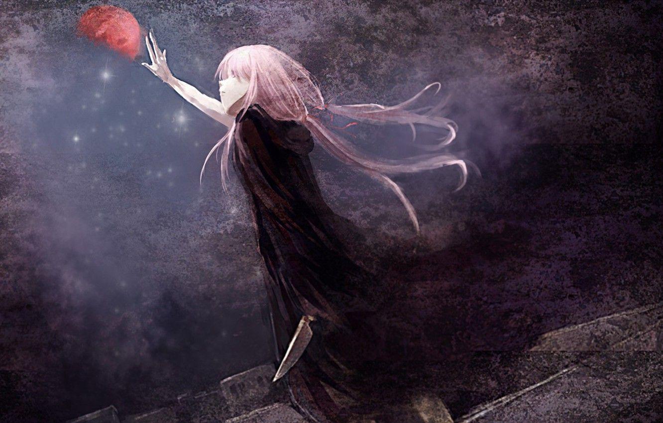 1332x850 Wallpaper hair, pink, mirai nikki, stretches, Gasai Yuno image for desktop, section прочее