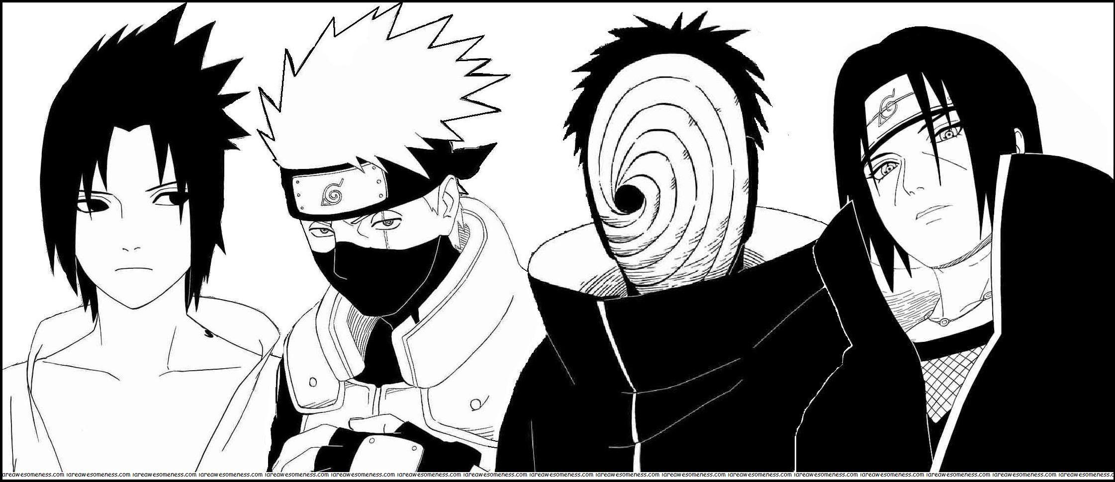 2242x970 Uchiha Sasuke Wallpaper Shippuden Naruto Black And White HD Wallpaper