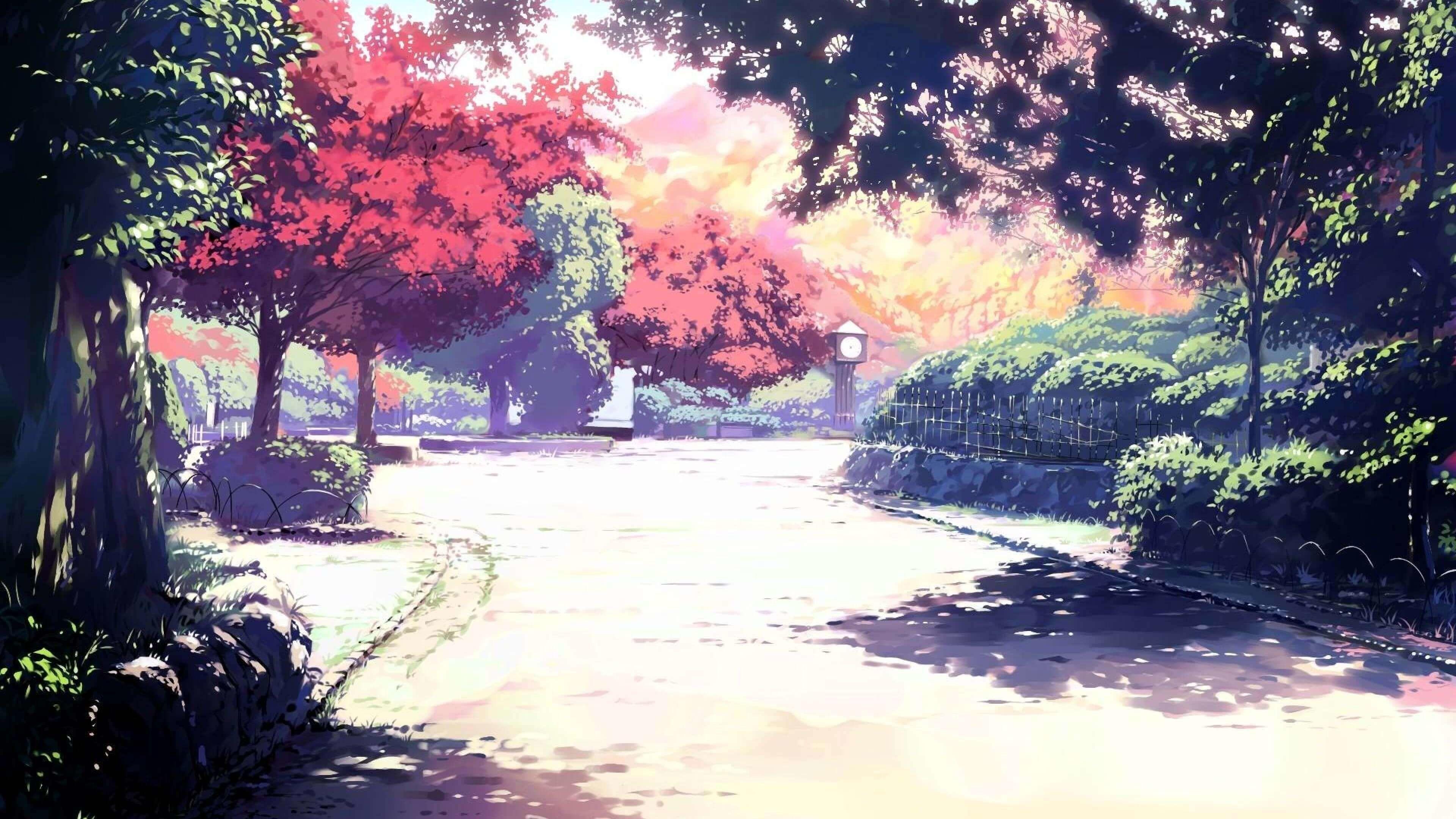 3840x2160 Anime Scenery Wallpaper background picture