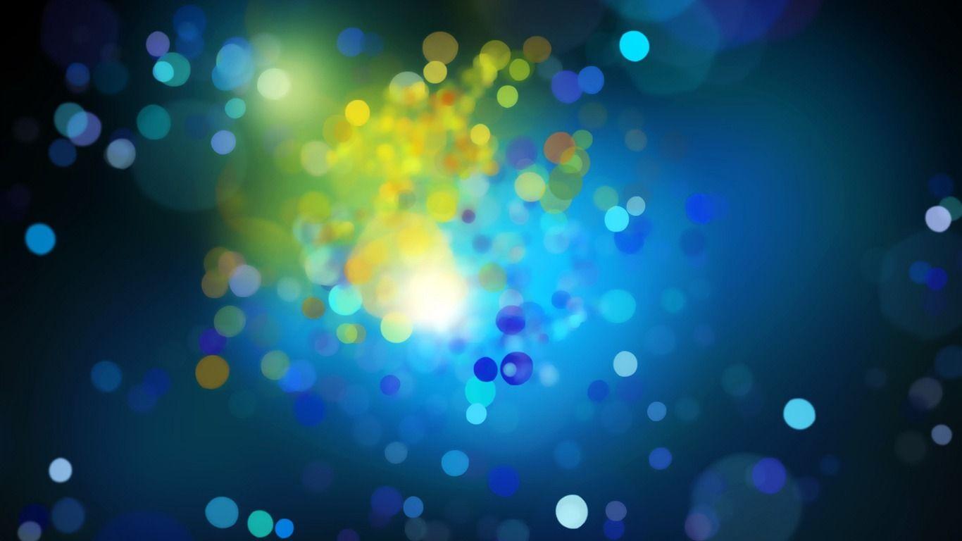 1366x768 Blue Drops Abstract Design Wallpaper