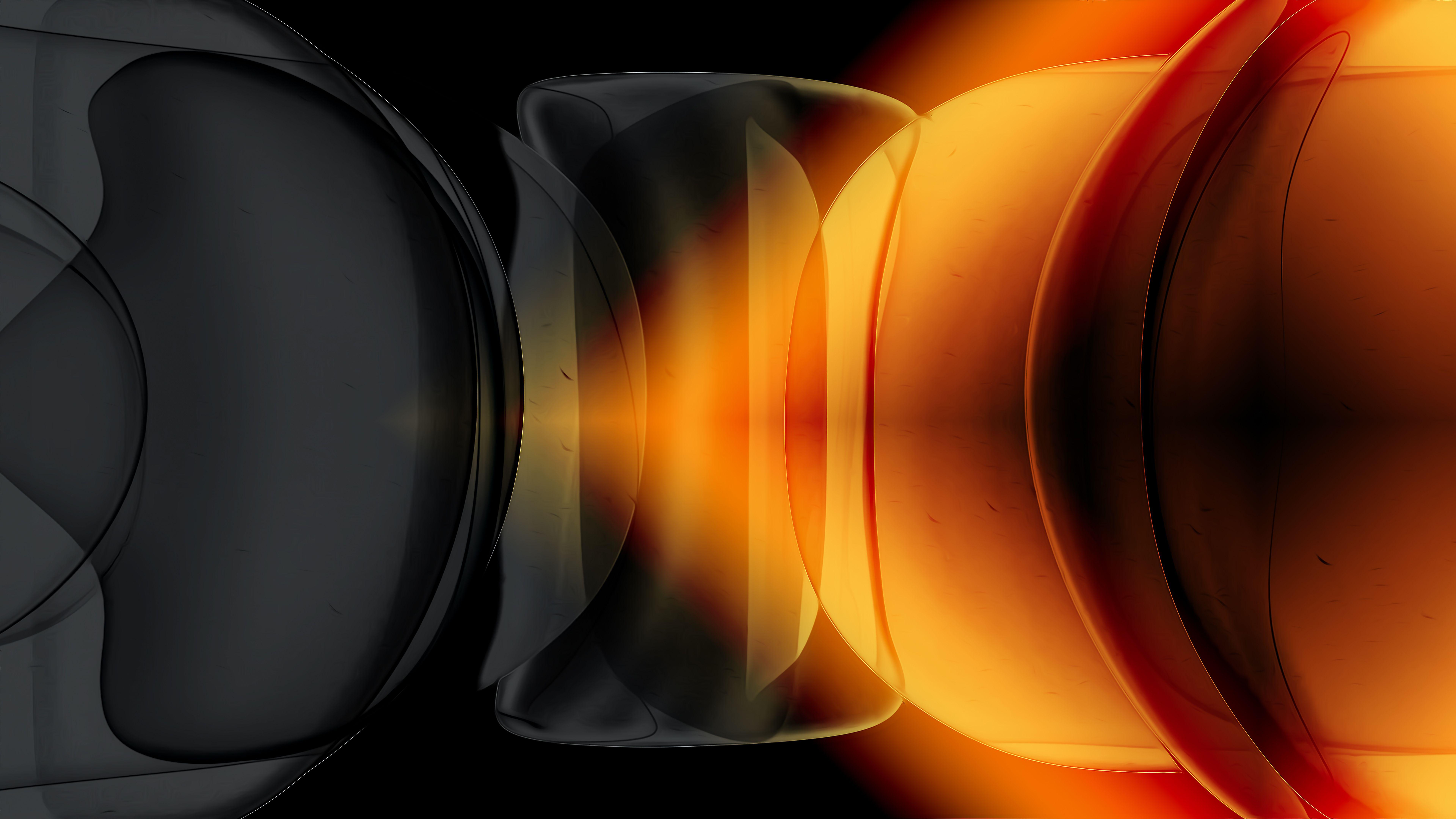 7680x4320 Yellow Lights Bubbles HD Wallpaper