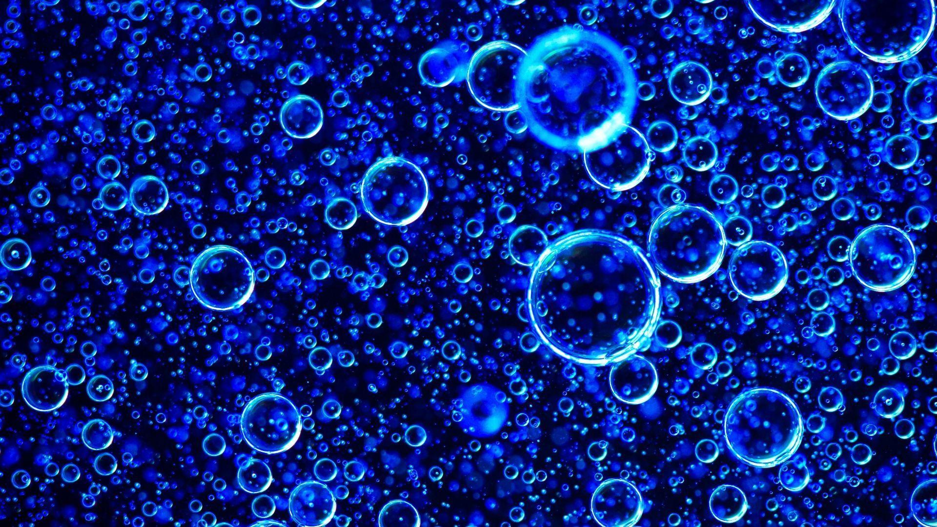 1920x1080 Desktop wallpaper blue bubbles, abstract, HD image, picture, background, 8524eb