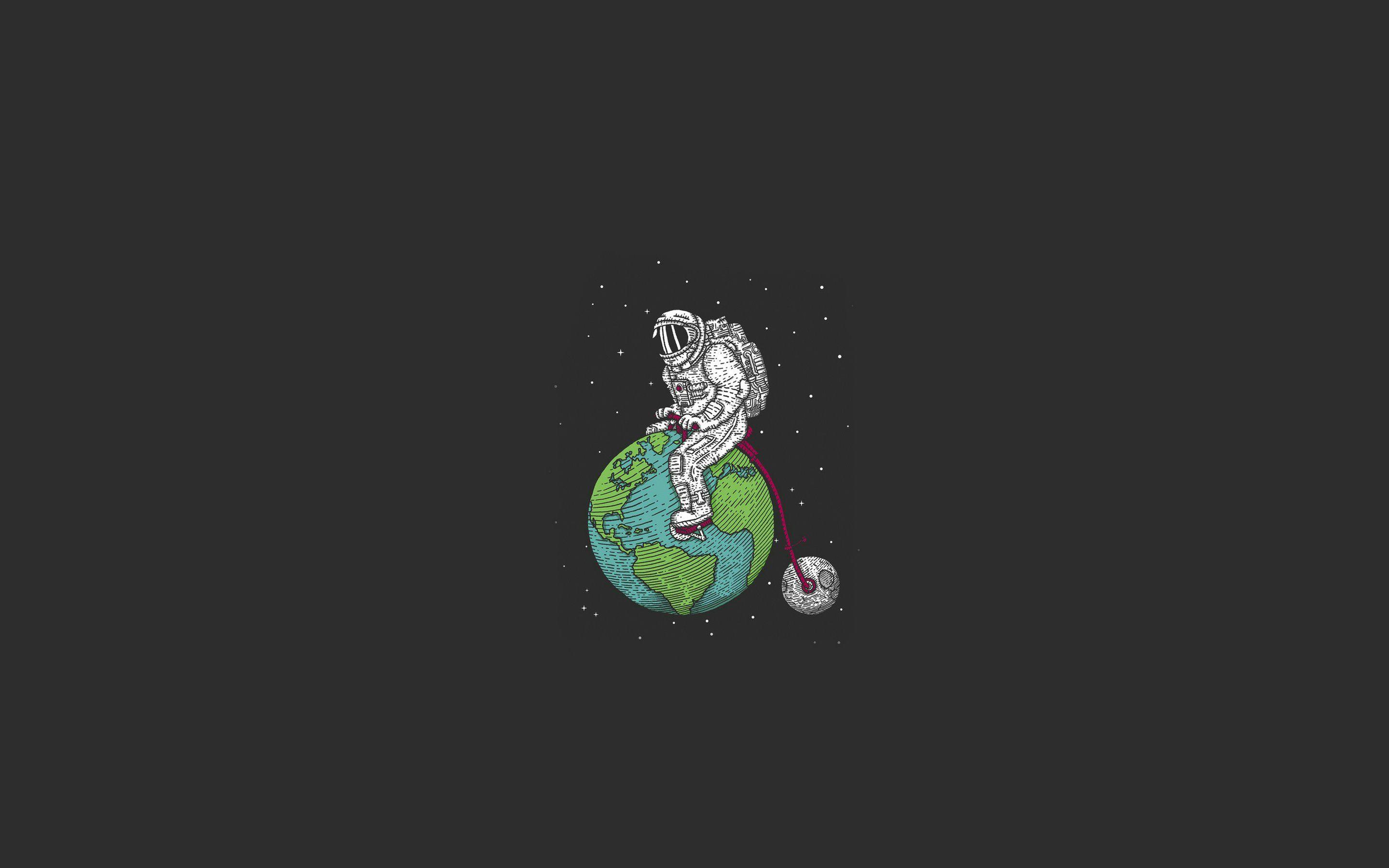 2880x1800 Aesthetic Astronaut PC Wallpaper