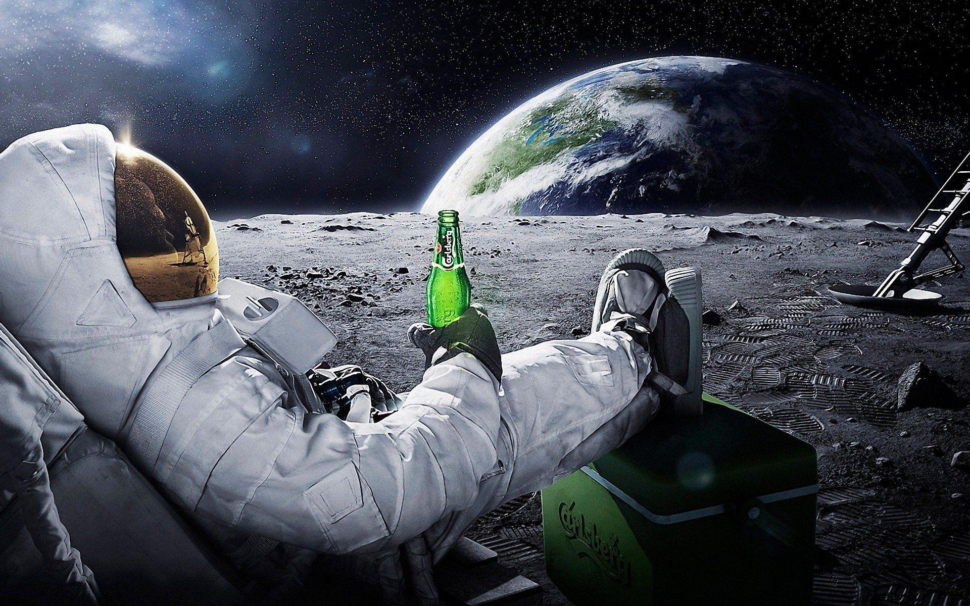 1920x1200 Desktop Astronaut Aesthetic Wallpaper