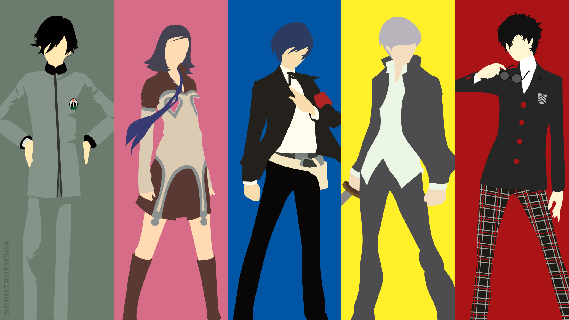 1920x1080 Persona (1 5) Minimalist Wallpaper (da: Sephiroth508)