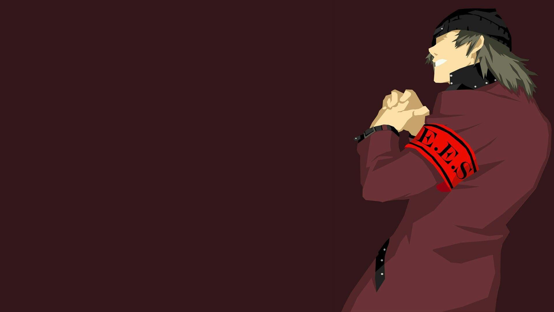 1920x1080 Shinjiro Aragaki from Persona 3 Minimalist Desktop Wallpaper. Minimalist desktop wallpaper, Vector artwork, Wallpaper