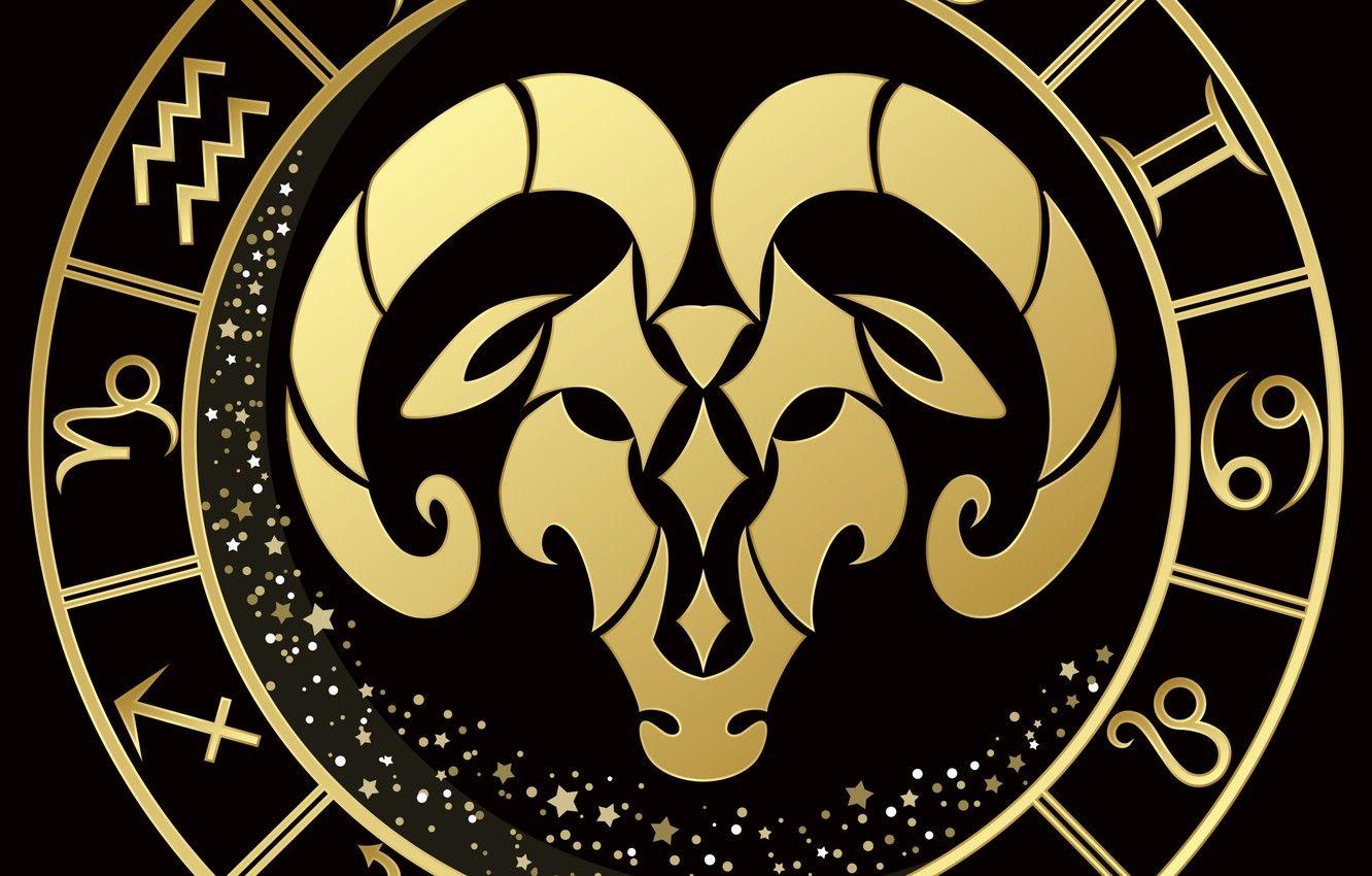 1332x850 Photo Wallpaper Black Background, Zodiac Sign, Aries Zodiac Signs Taurus The Bull HD Wallpaper
