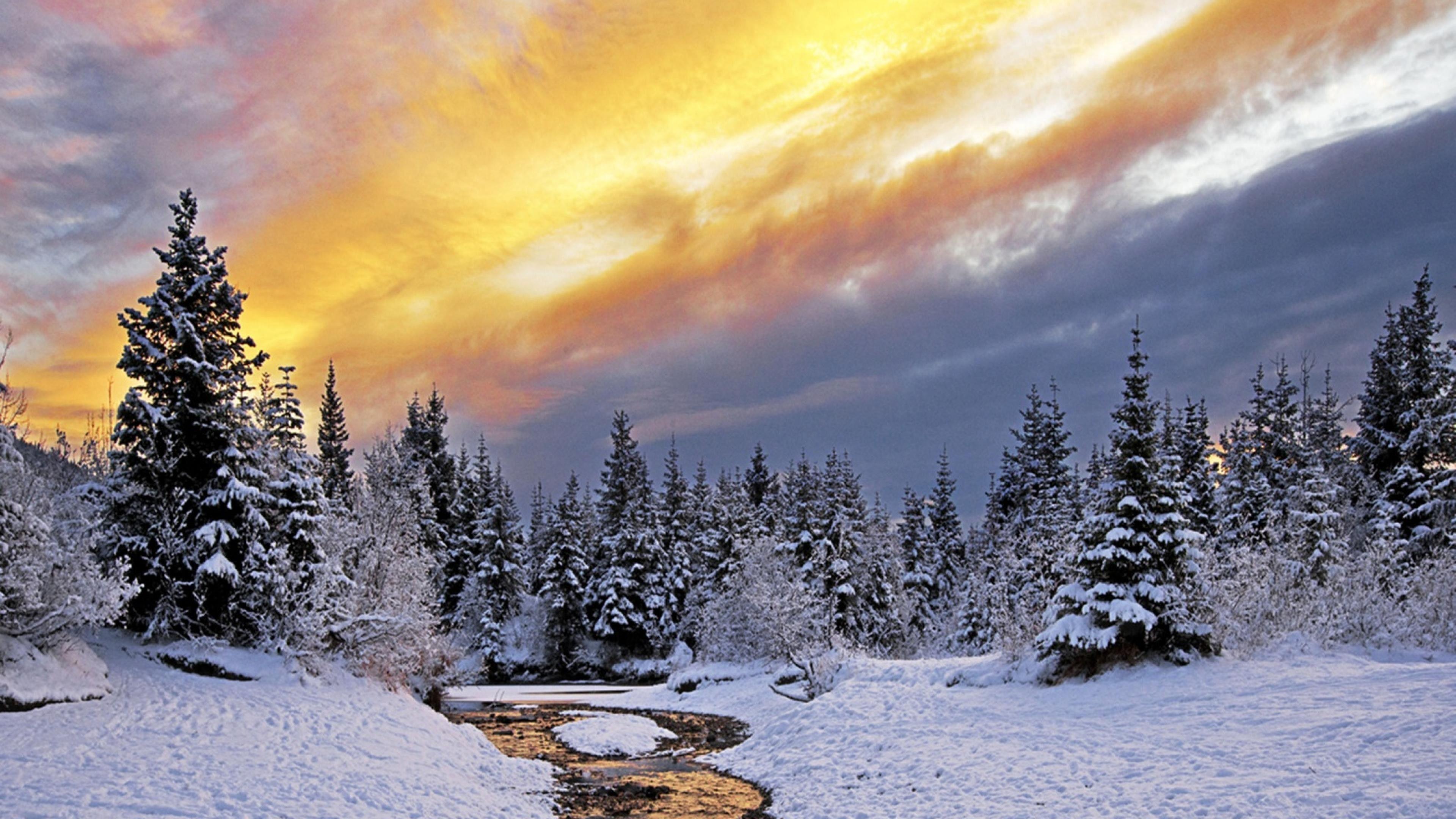 3840x2160 Mac Winter Wallpaper