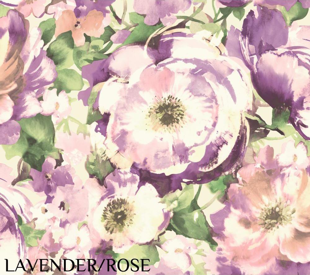 1000x889 York Wallcoverings Pastel Pink Watercolor Floral Poppy Removable Wallpaper