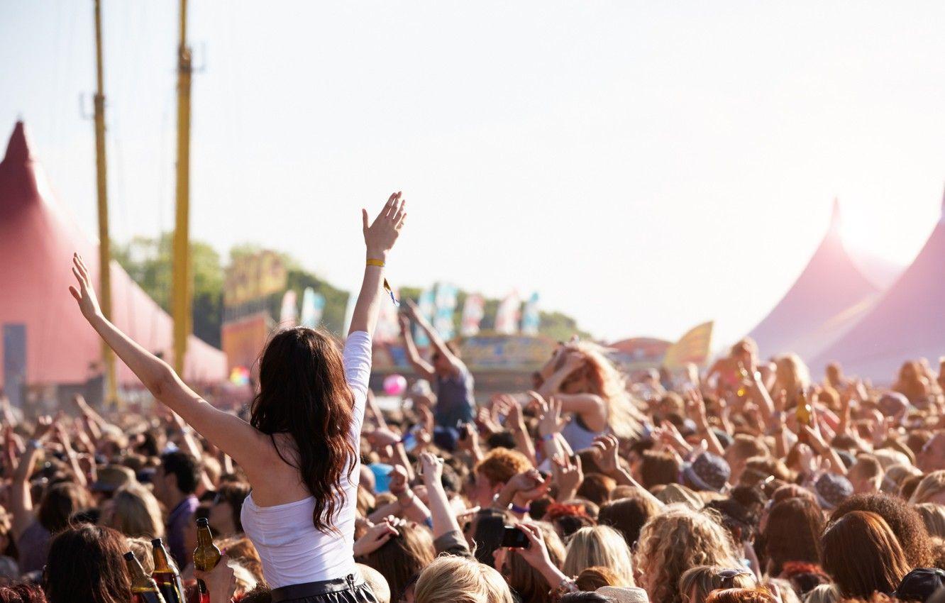 1332x850 Wallpaper music, party, crowd, Concert image for desktop, section музыка
