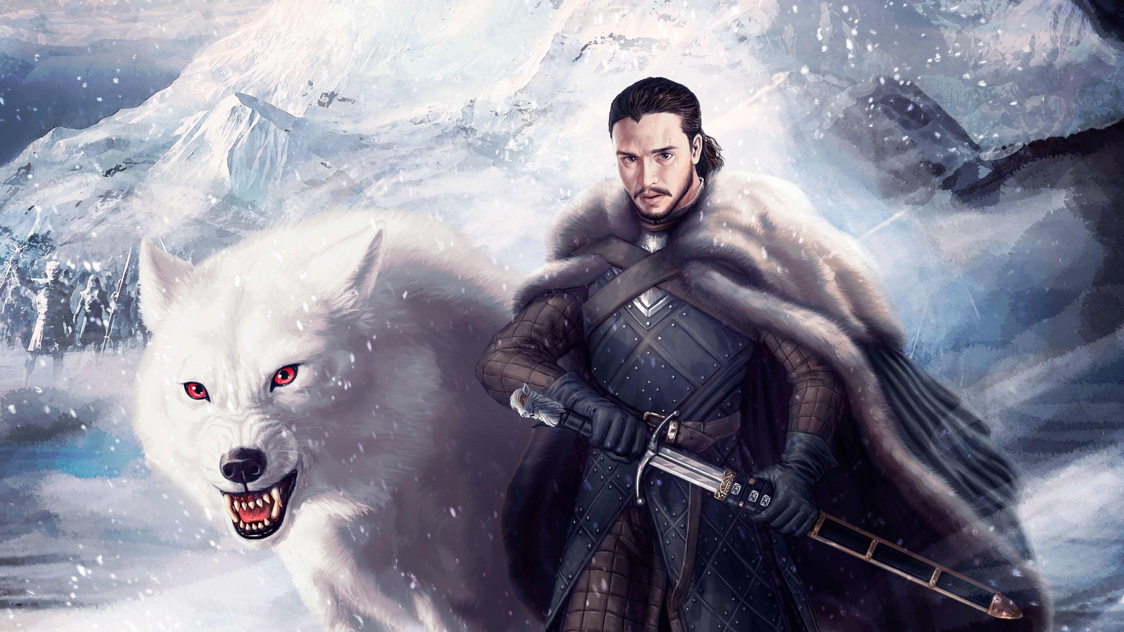 3840x2160 Picture of Game O Game of Thrones Jon Snow From Game Play 4K wallpaper. Snow wallpaper hd, Jon snow, John snow
