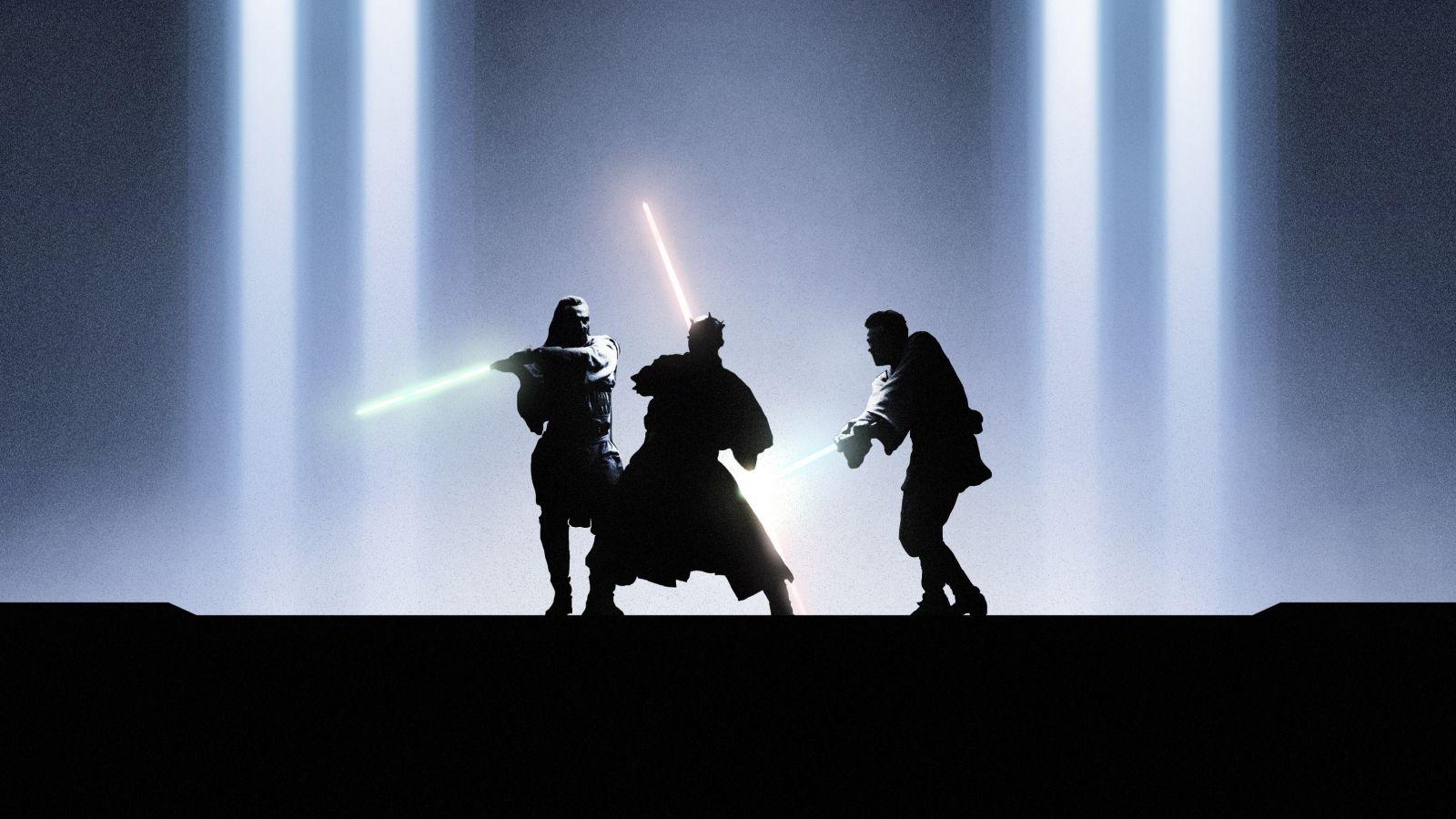 1600x900 Download 1600x900 wallpaper star wars, fight, artwork, widescreen 16: widescreen, 1600x900 HD image, background, 18961
