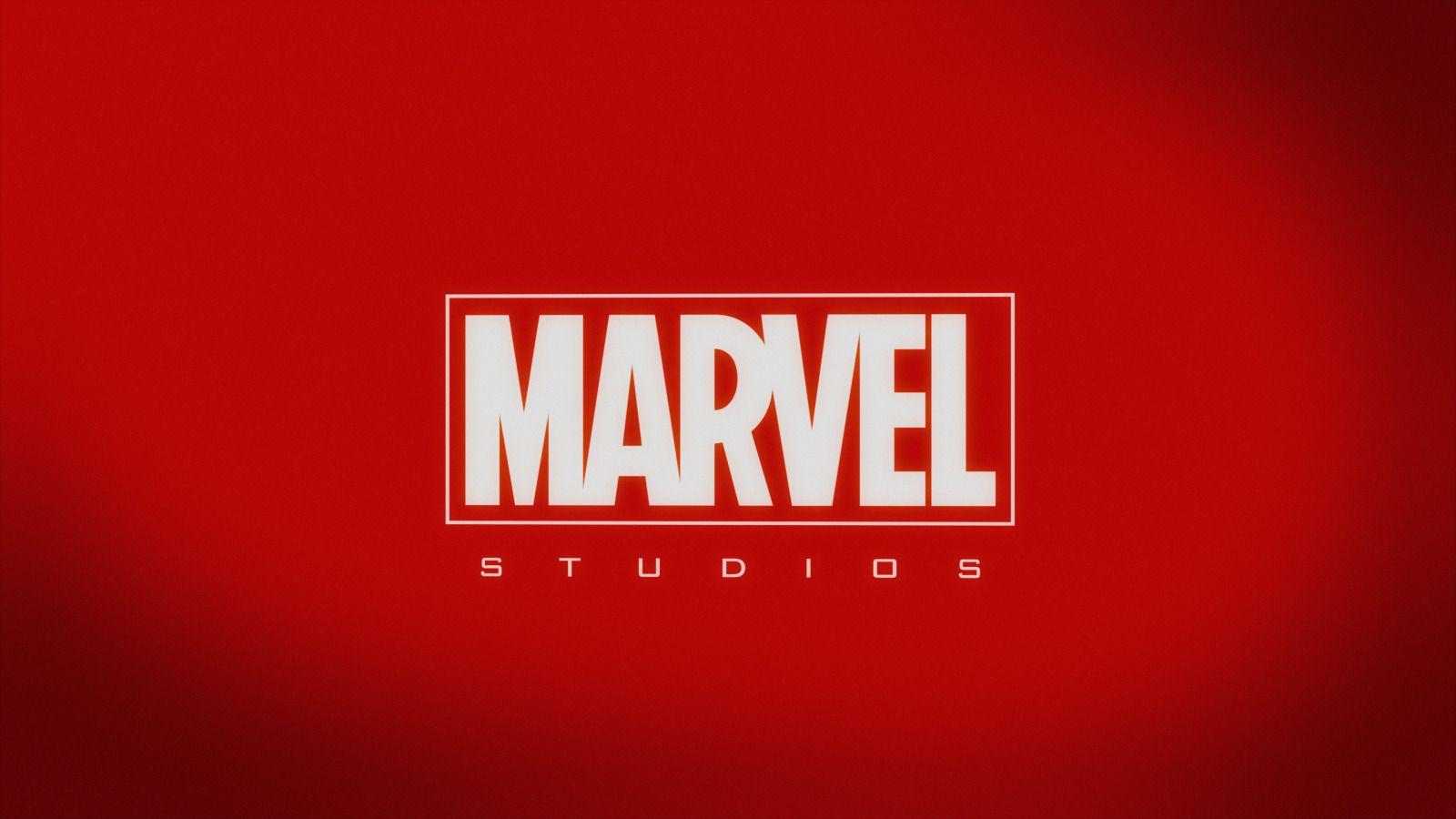 1600x900 Download wallpaper red, logo, background, Marvel, MARVEL, section minimalism in resolution 1600x900