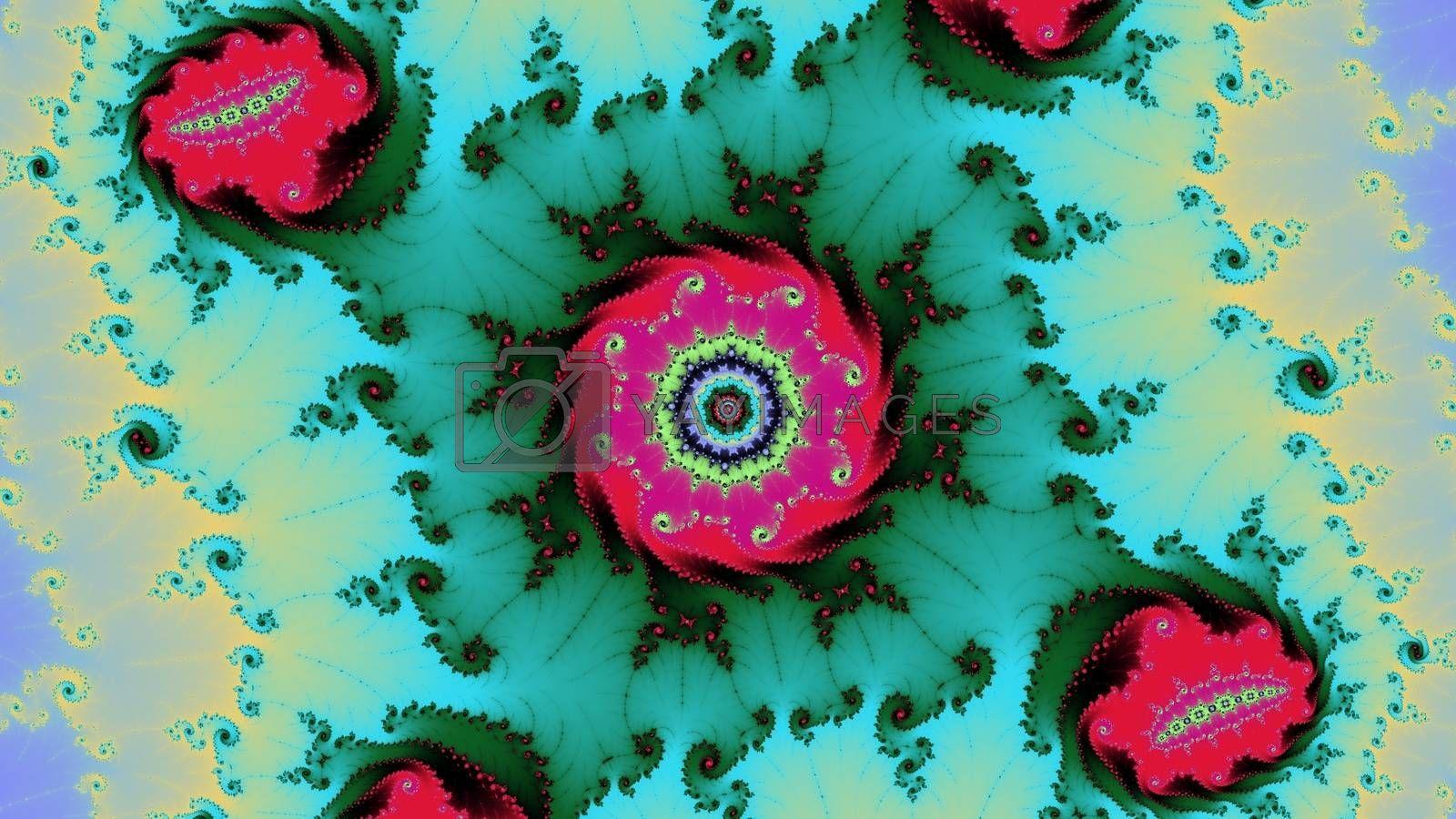 1600x900 Mandelbrot fractal spiral colorful Royalty Free Stock Image. , Royalty Free Image, Vectors, Footage