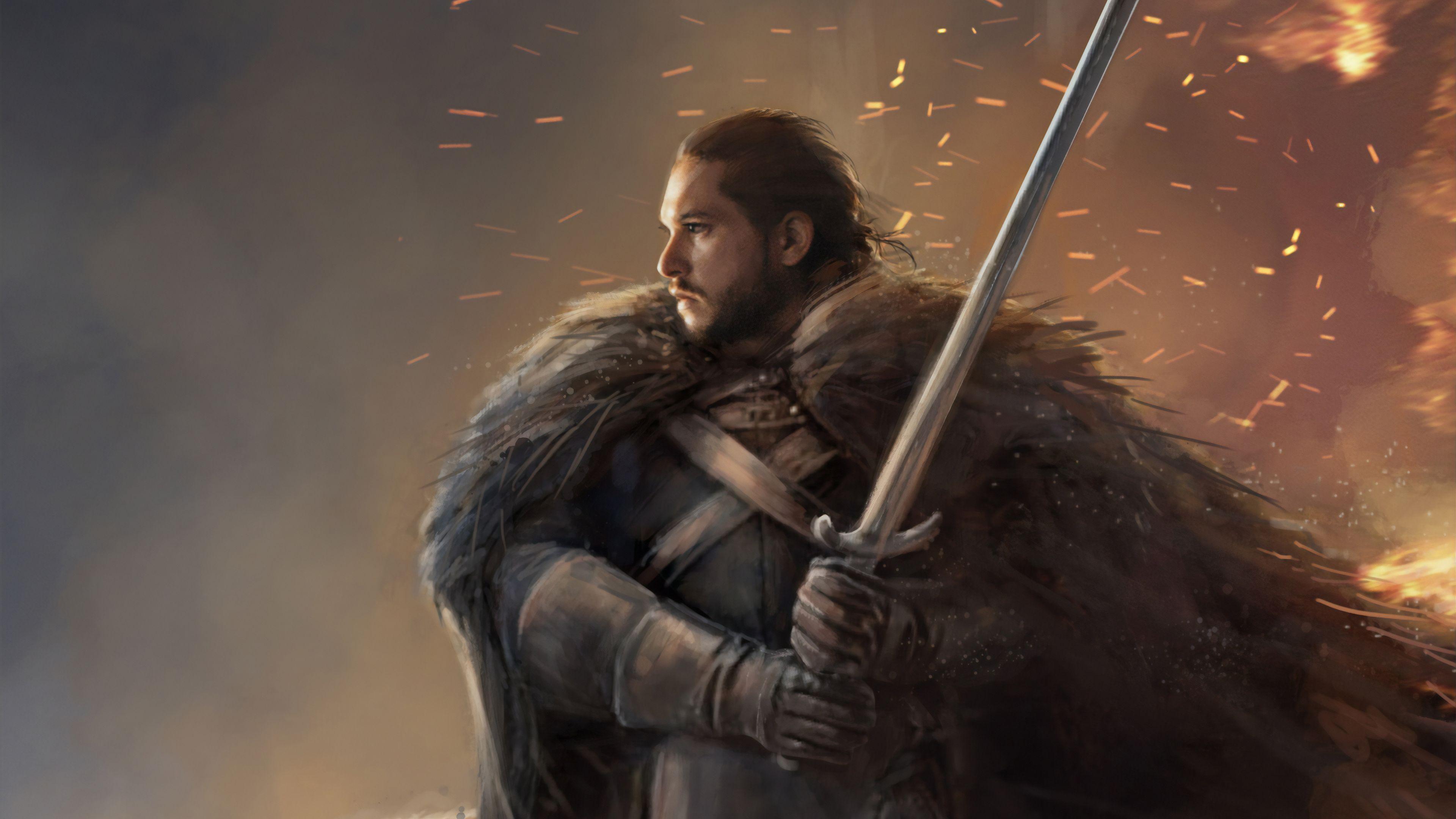 3840x2160 Wallpaper 4k Jon Snow Fan Art Jon Snow 4k wallpaper