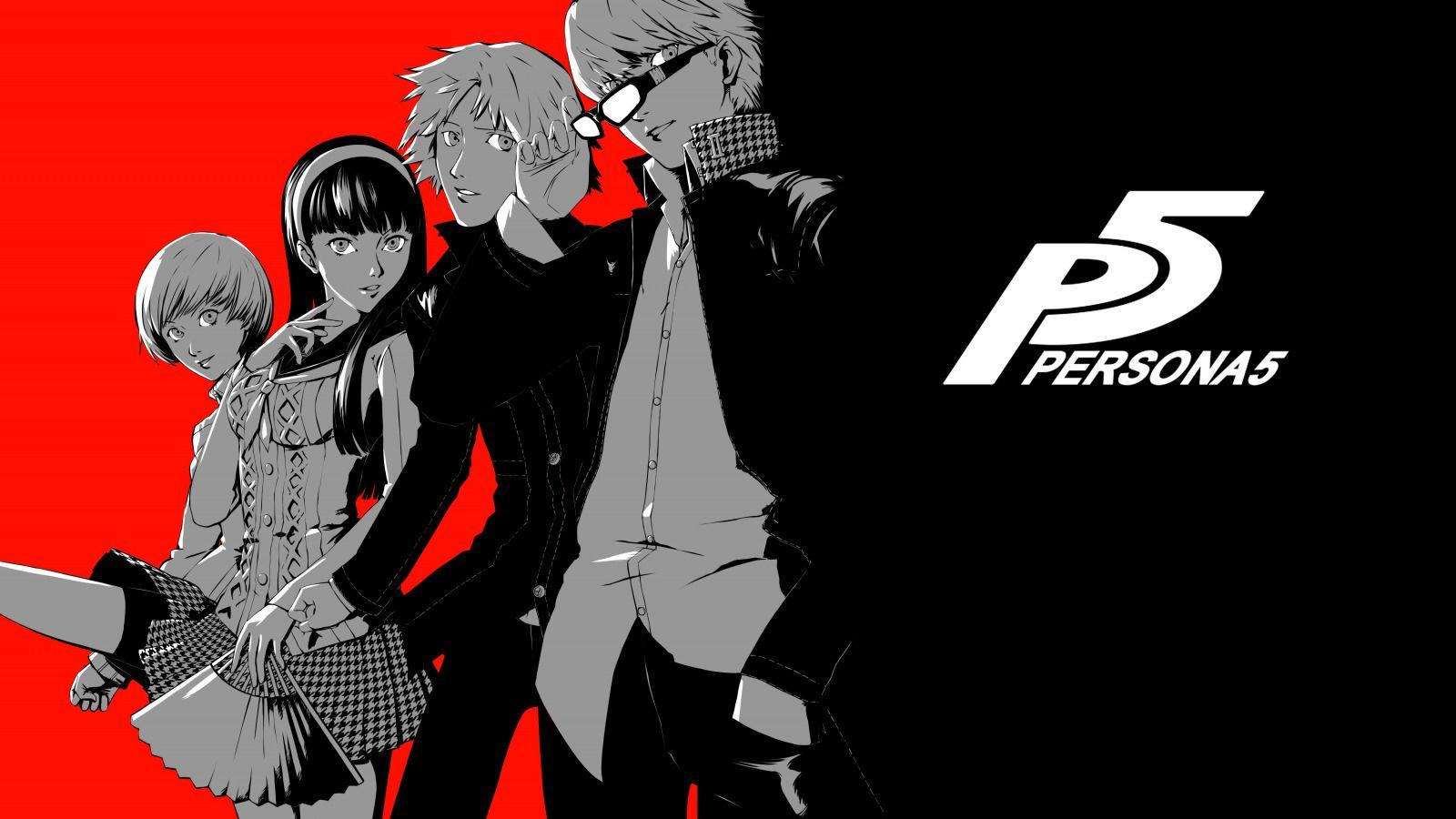1600x900 Download wallpaper white, red, black, characters, Person Persona section shonen in resolution 1600x900