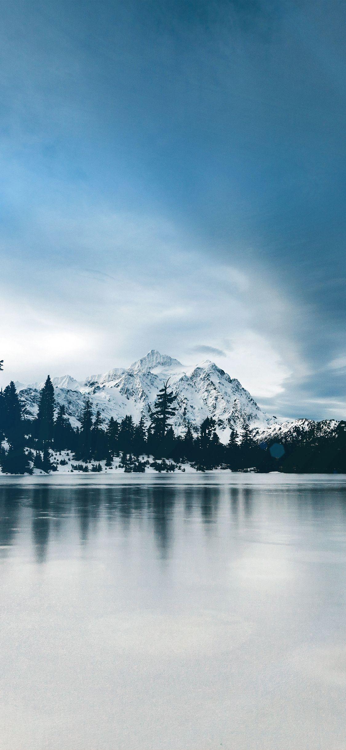 1125x2436 Frozen Lake Winter Snow Wood Forest Cold Via F. Snow Wallpaper Iphone, IPhone Wallpaper Winter, Forest Wallpaper Iphone